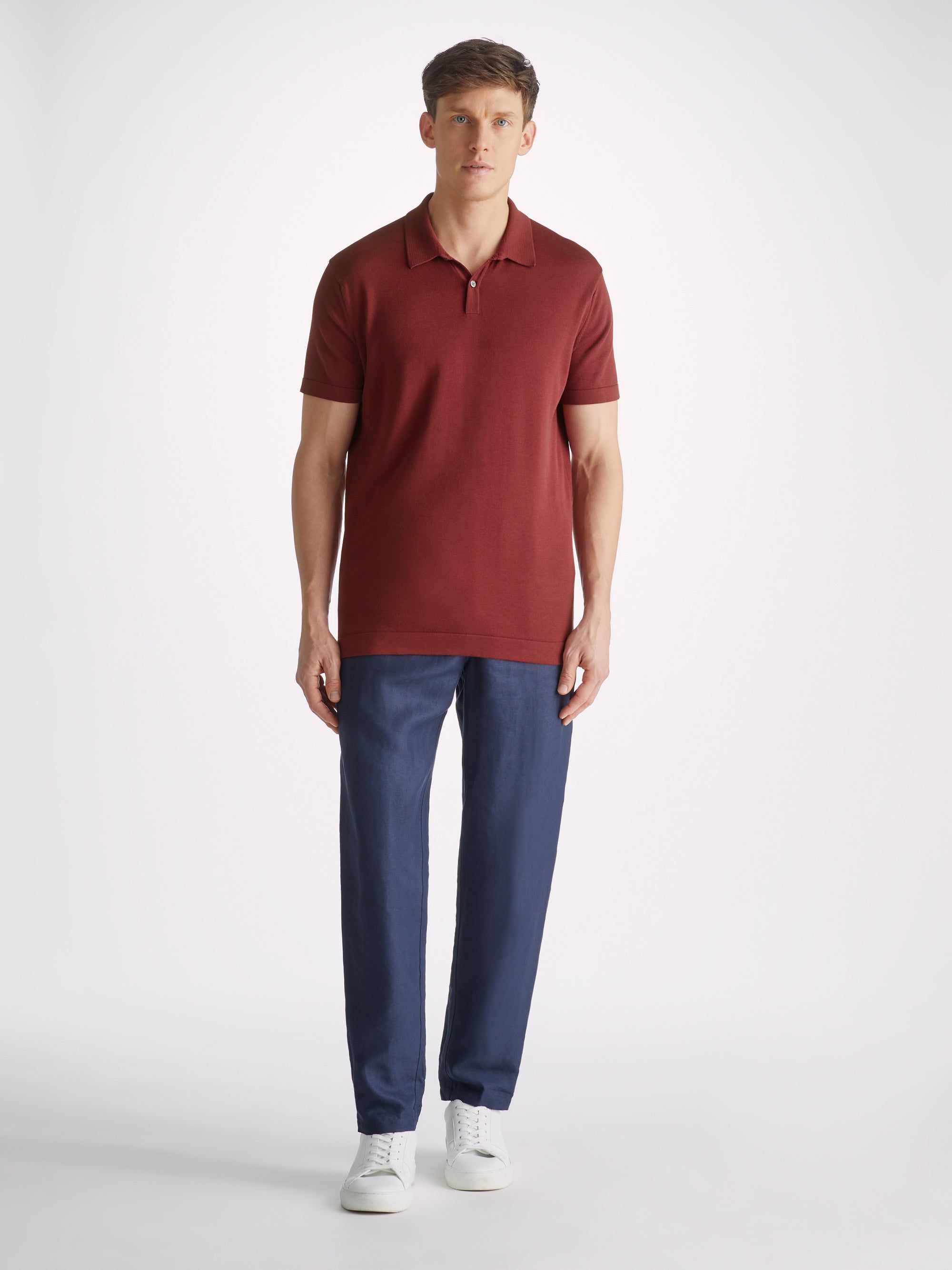 Men's Polo Shirt Jacob Sea Island Cotton Wine sold by Derek Rose product image thumbnail 3