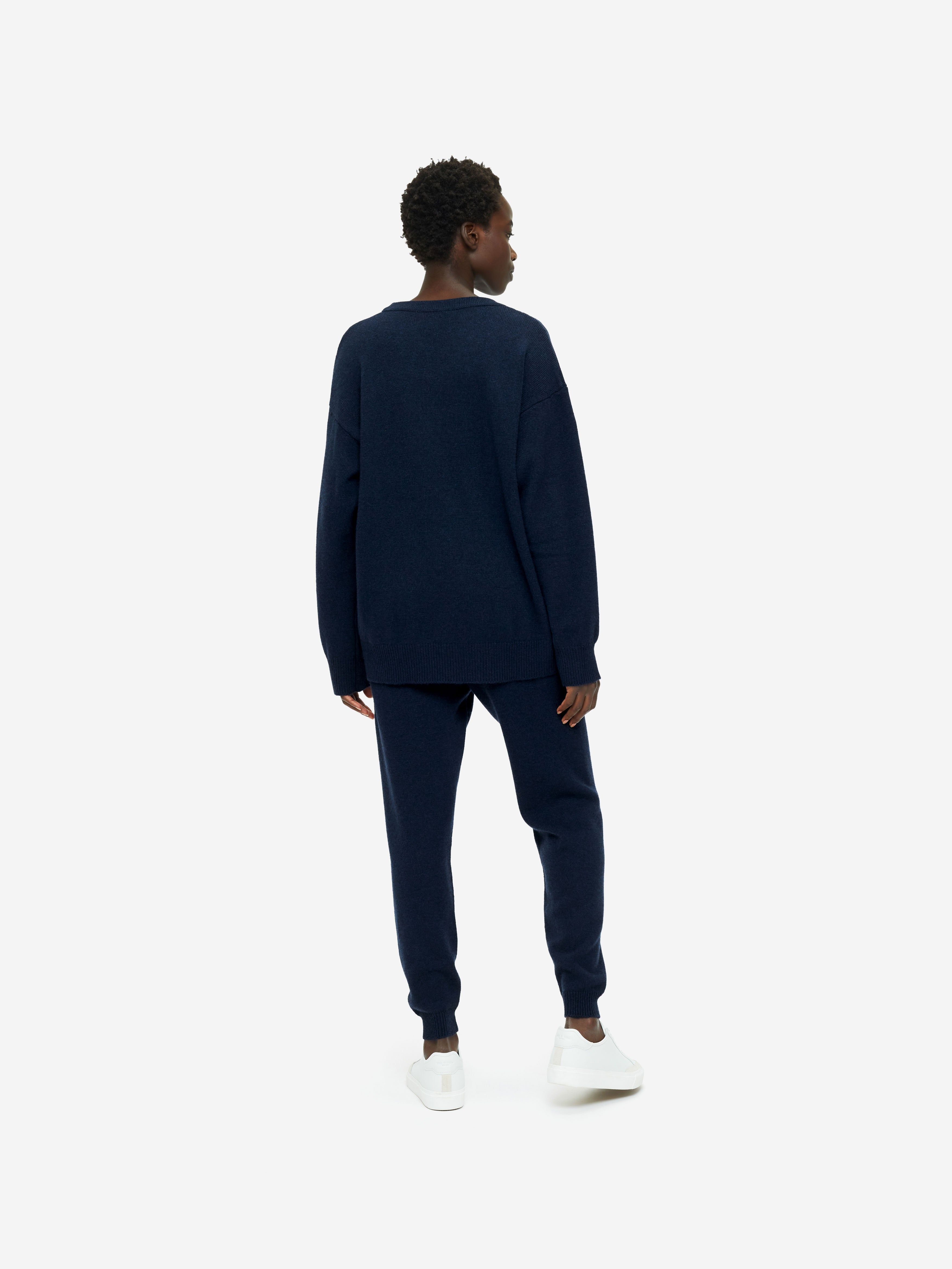 Women's Relaxed Sweater Daphne Cashmere Navy sold by Derek Rose product image thumbnail 4