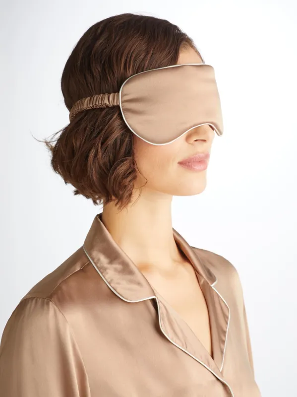 Eye Mask Bailey Silk Satin Bronze sold by Derek Rose