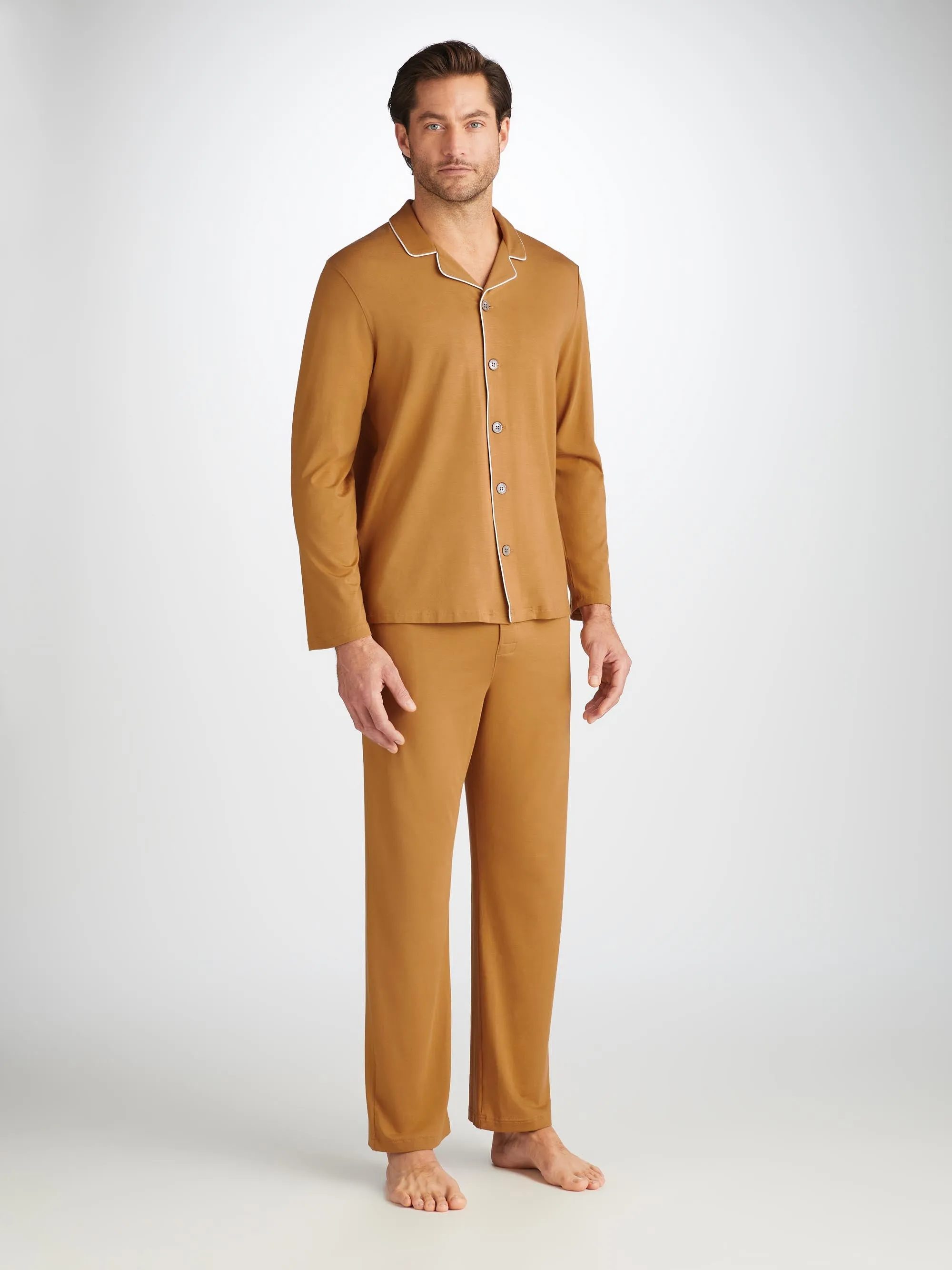 Men's Pajamas Basel Micro Modal Stretch Gold sold by Derek Rose product image thumbnail 3