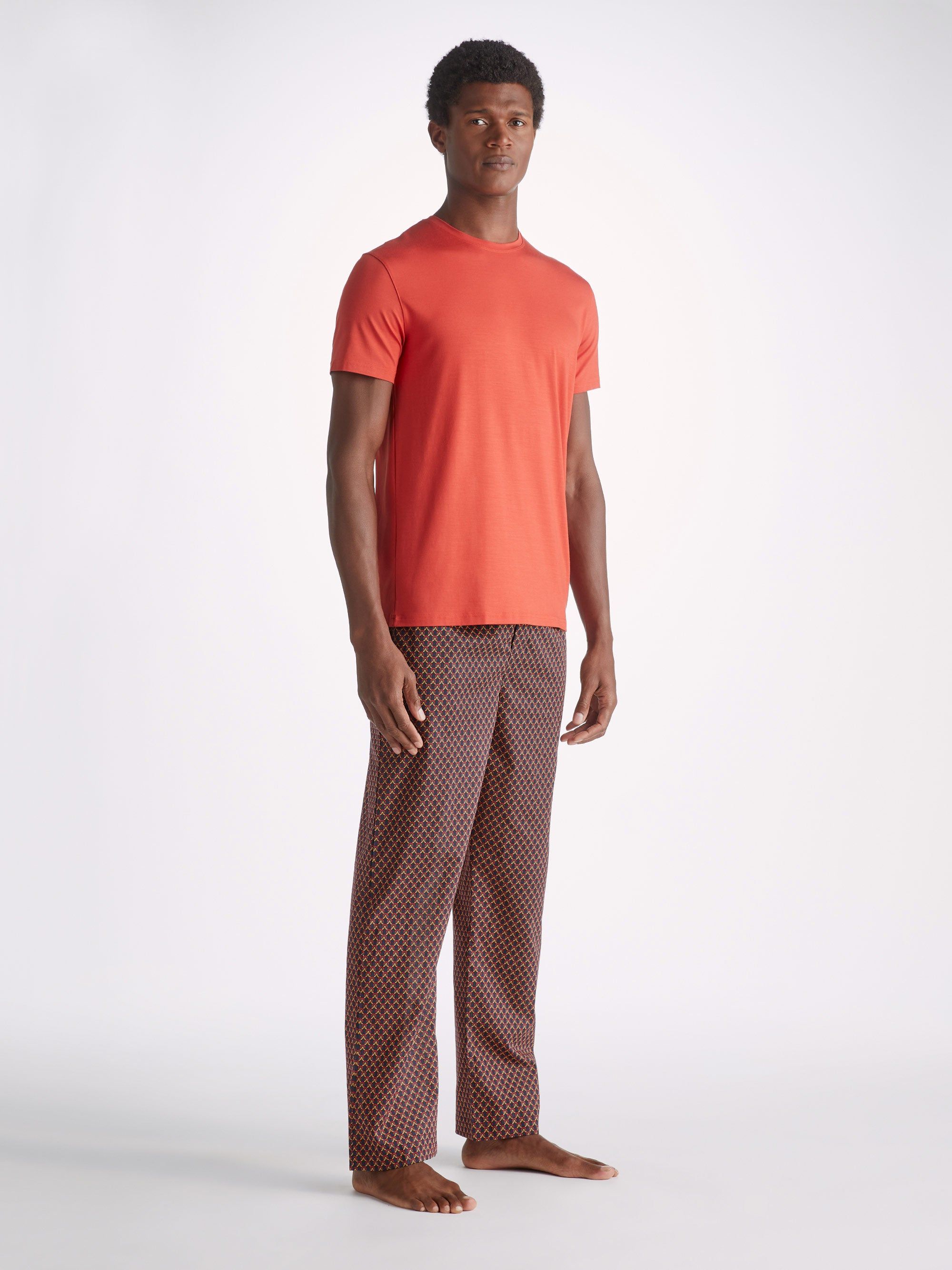 Men's Lounge Trousers Ledbury 65 Brushed Cotton Multi sold by Derek Rose product image thumbnail 3