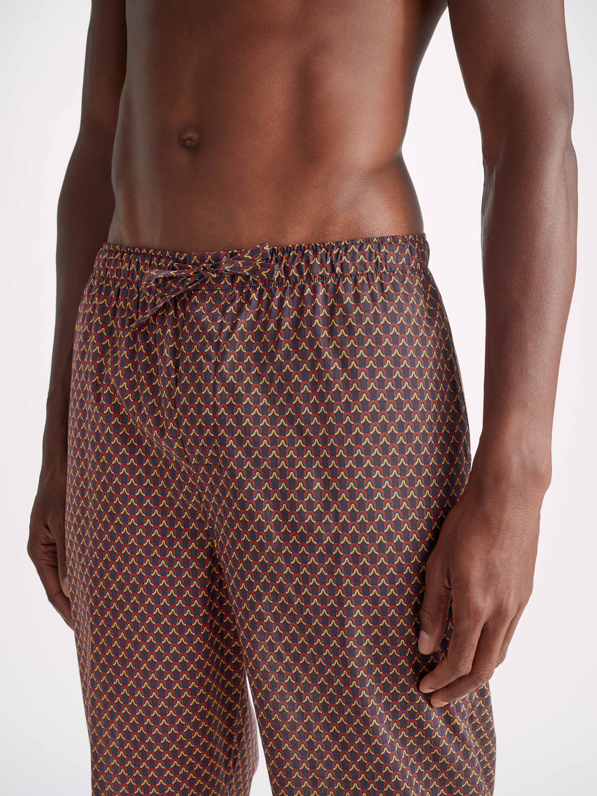 Men's Lounge Trousers Ledbury 65 Brushed Cotton Multi sold by Derek Rose product image thumbnail 5