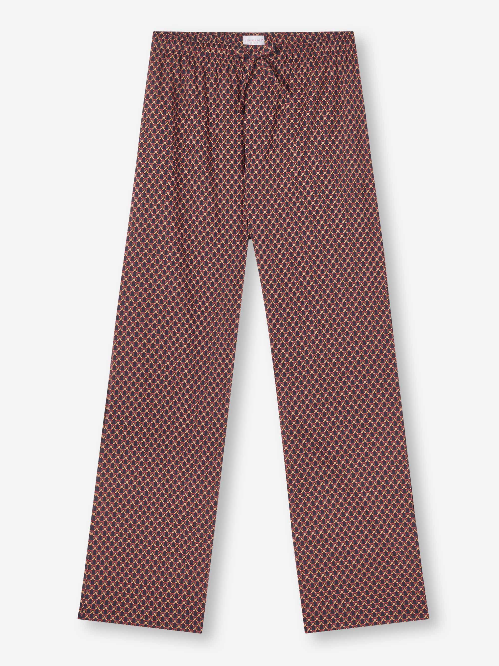 Men's Lounge Trousers Ledbury 65 Brushed Cotton Multi sold by Derek Rose product image thumbnail 2