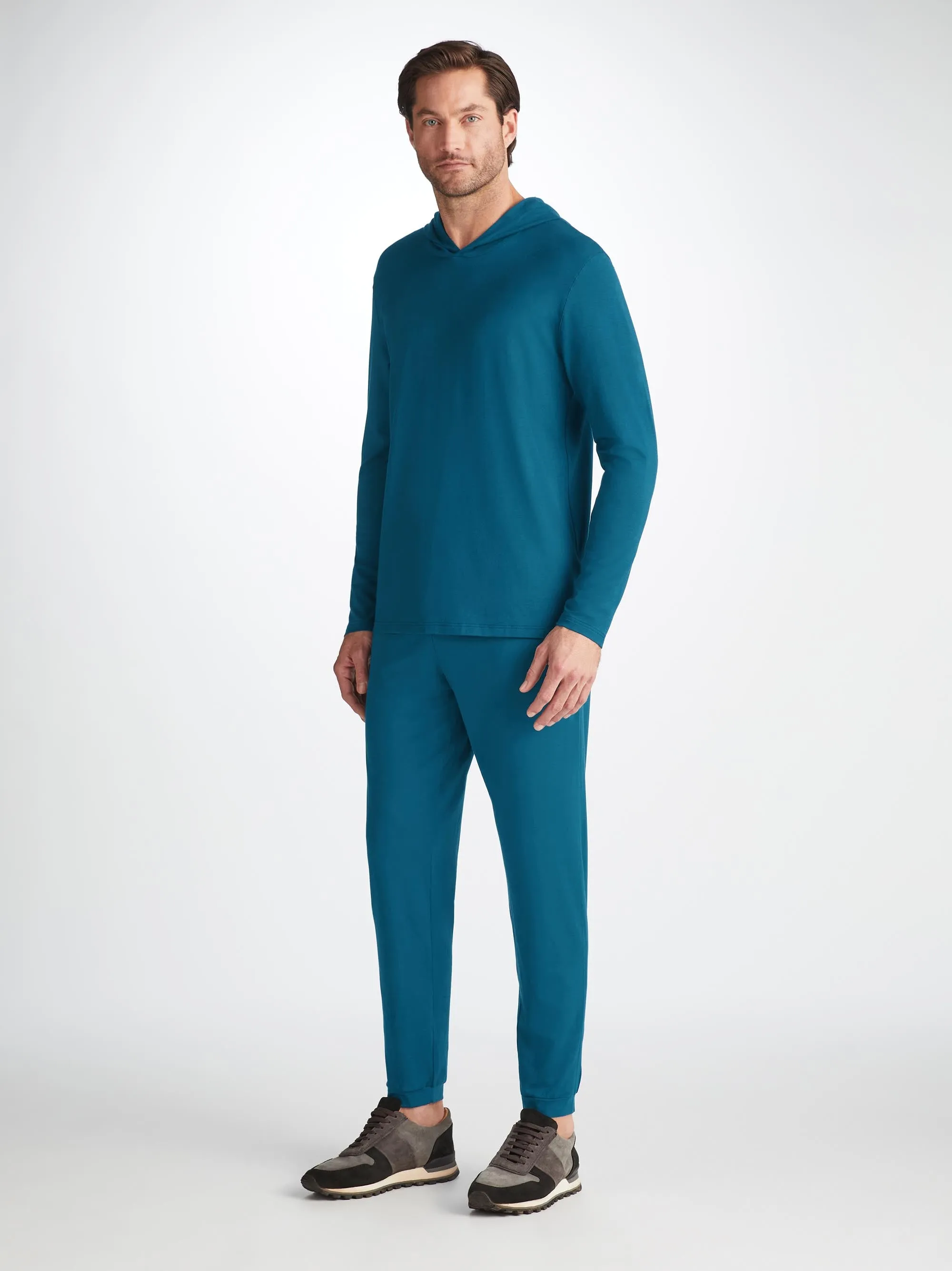 Men's Track Pants Basel Micro Modal Stretch Poseidon Blue sold by Derek Rose product image thumbnail 3