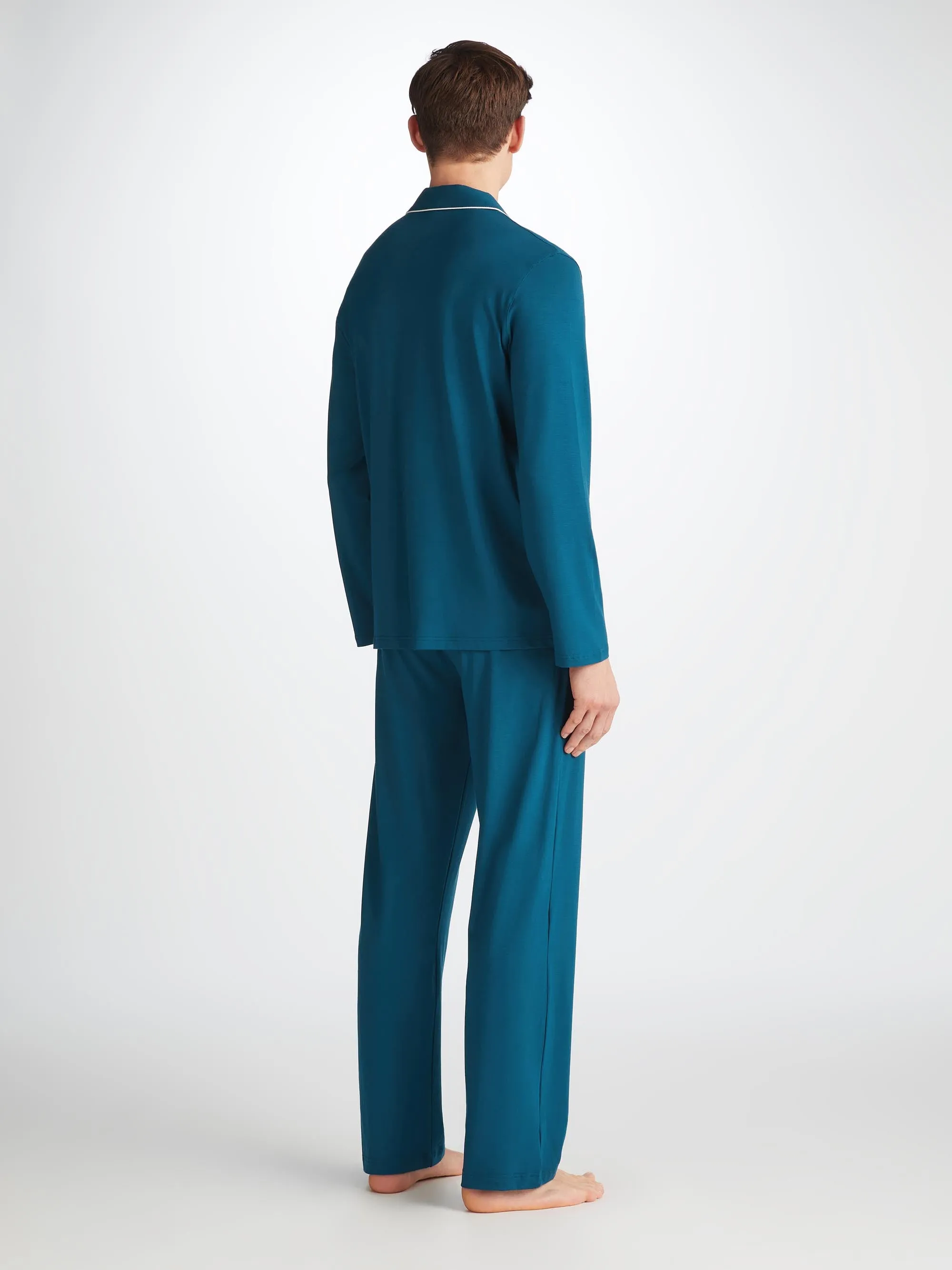 Men's Pajamas Basel Micro Modal Stretch Poseidon Blue sold by Derek Rose product image thumbnail 4
