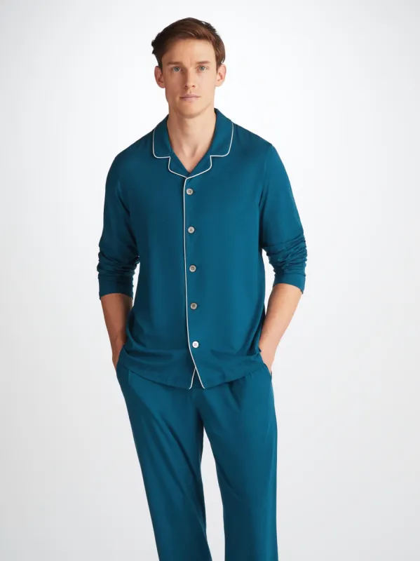 Men's Pajamas Basel Micro Modal Stretch Poseidon Blue sold by Derek Rose