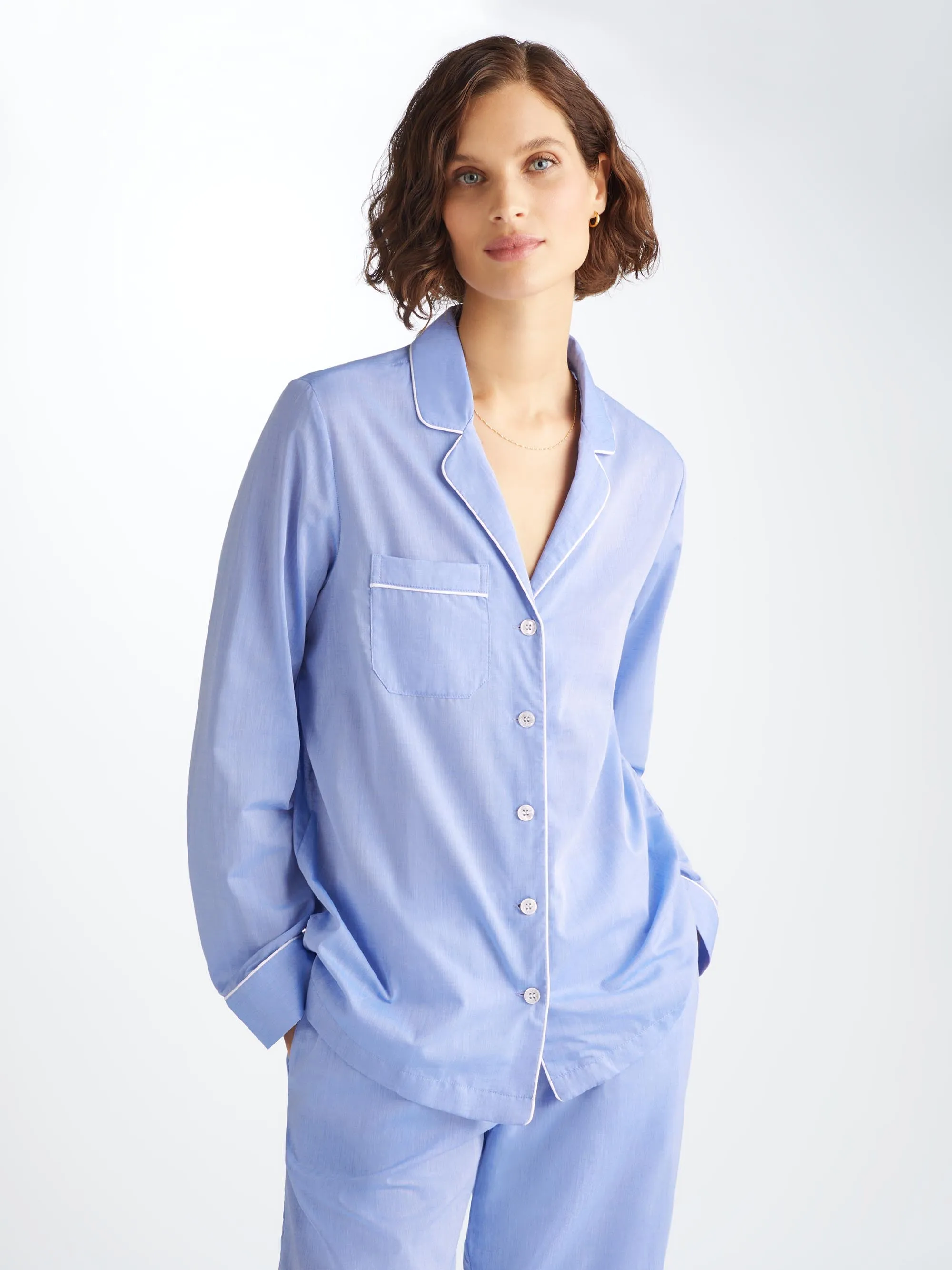 Women's Pajamas Amalfi Cotton Batiste Blue sold by Derek Rose