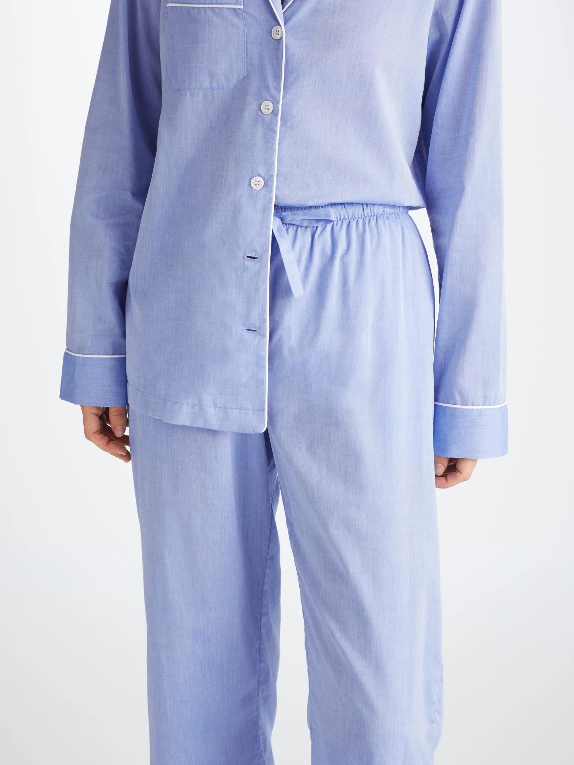 Women's Pajamas Amalfi Cotton Batiste Blue sold by Derek Rose product image thumbnail 5
