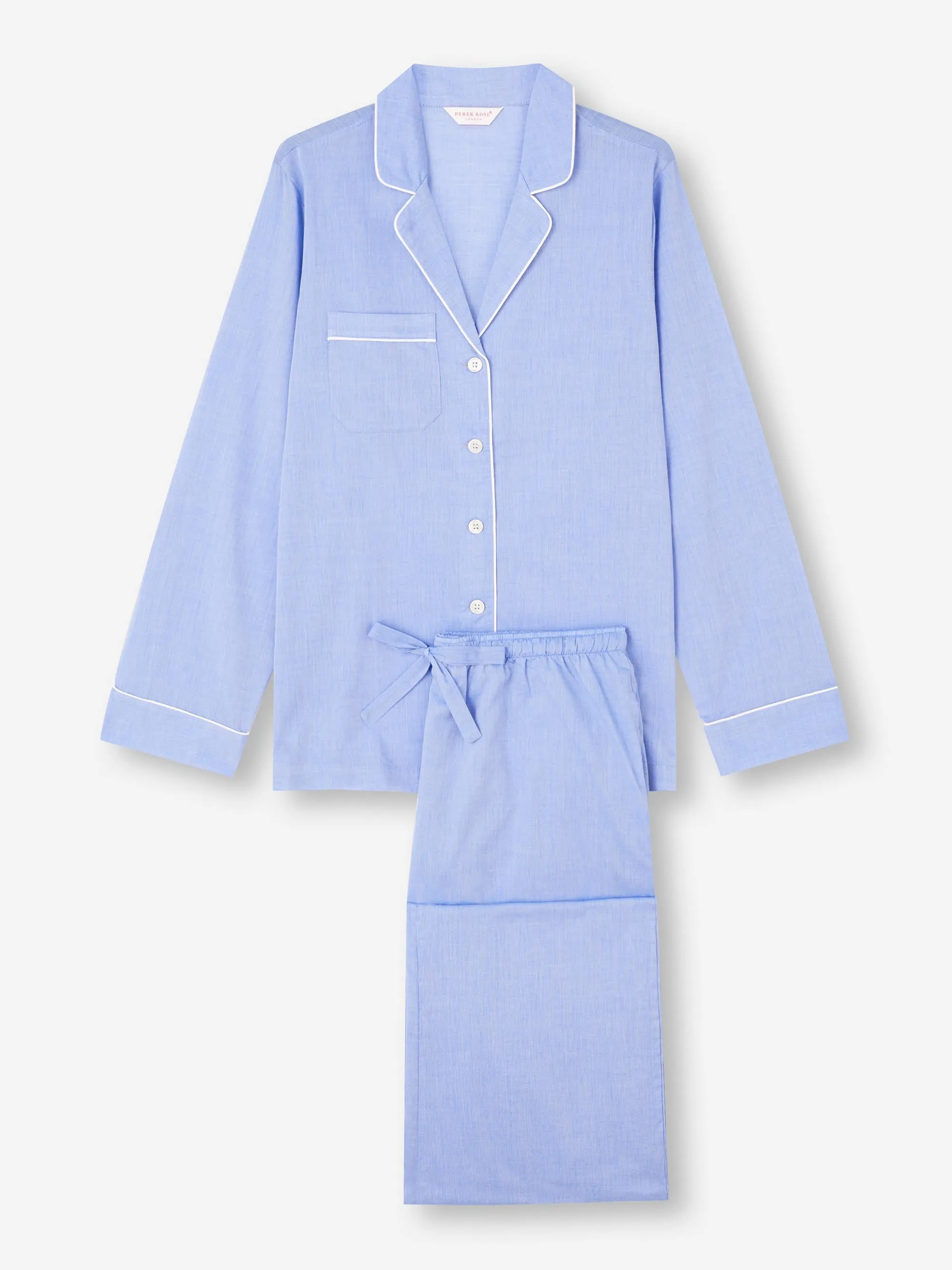Women's Pajamas Amalfi Cotton Batiste Blue sold by Derek Rose product image thumbnail 2