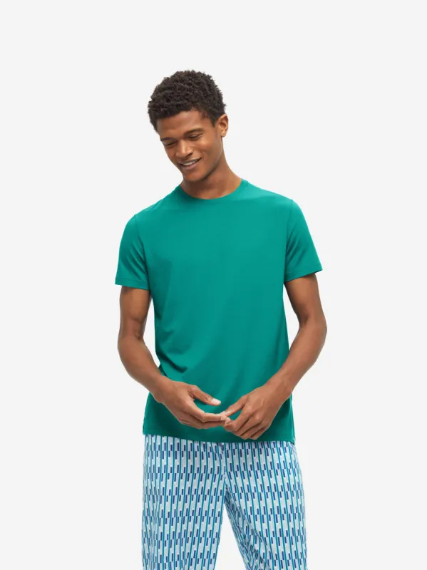 Men's T-Shirt Basel Micro Modal Stretch Jungle Green sold by Derek Rose