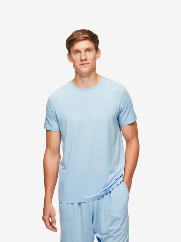 Men's T-Shirt Basel Micro Modal Stretch Sky sold by Derek Rose