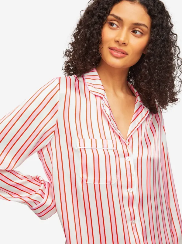 Women's Pyjamas Brindisi 81 Silk Satin Pink sold by Derek Rose