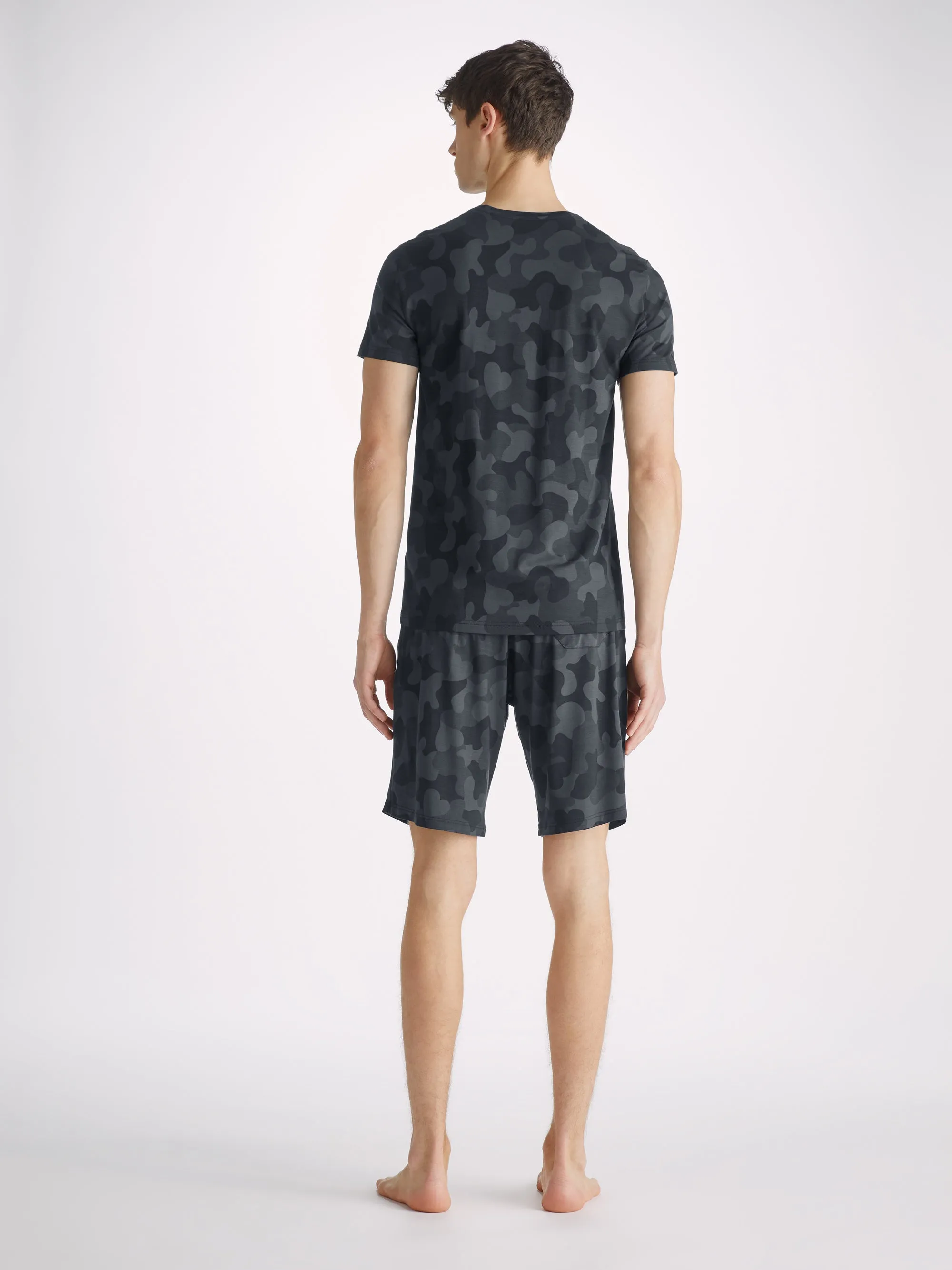 Men's T-Shirt London 11 Micro Modal Black sold by Derek Rose product image thumbnail 4