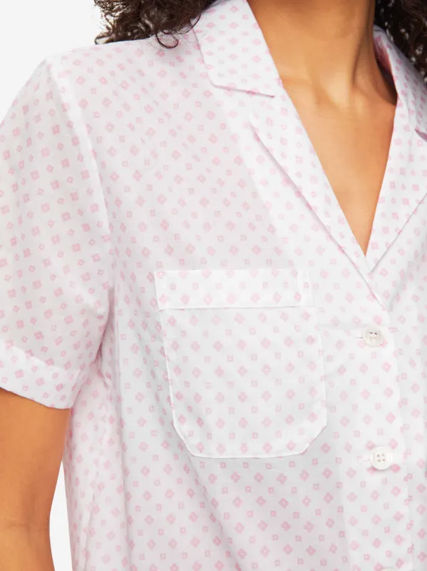 Women's Short Pyjamas Nelson 92 Cotton Batiste Pink sold by Derek Rose