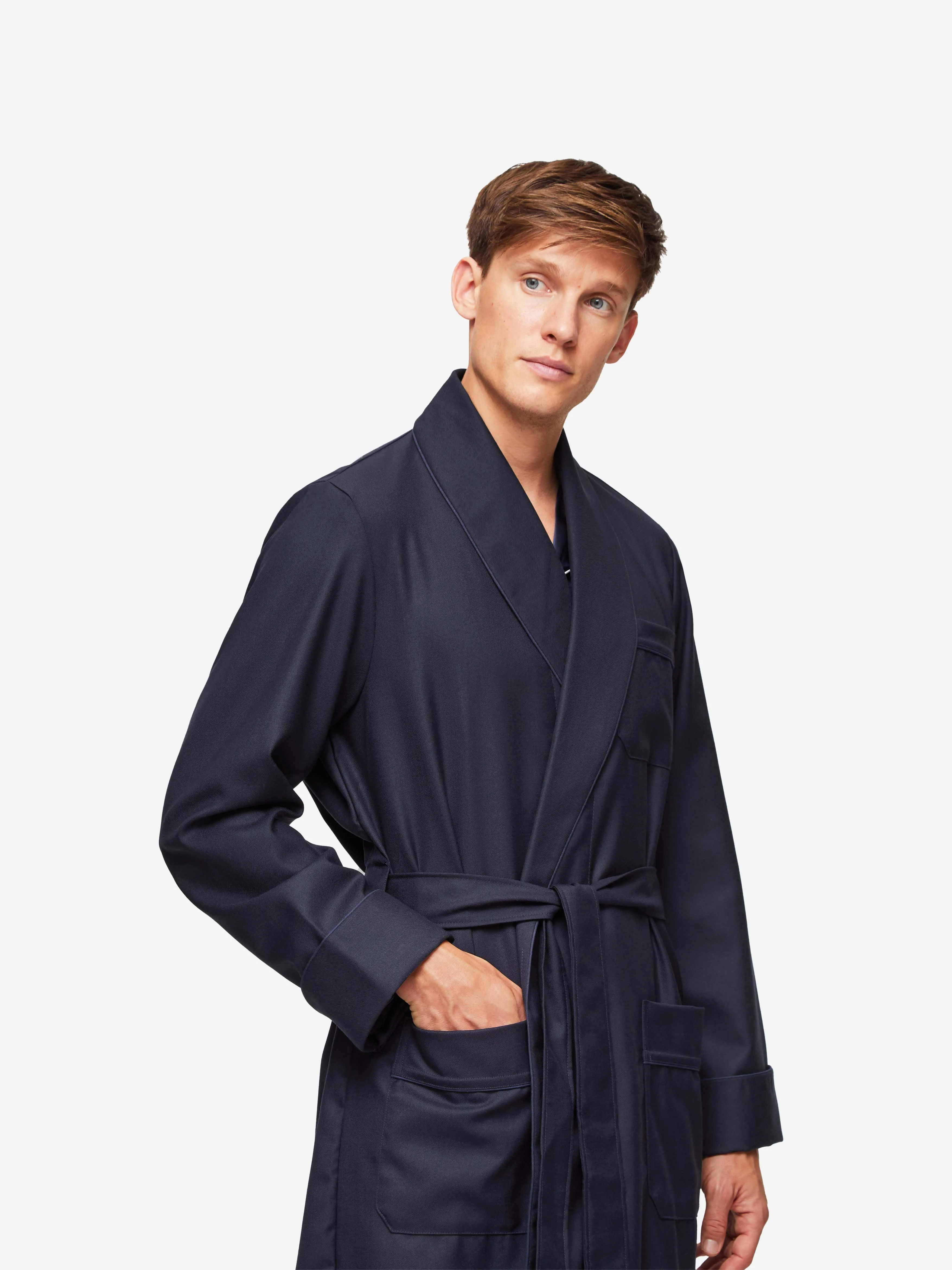 Men's Robe Westminster 2 Wool Navy sold by Derek Rose