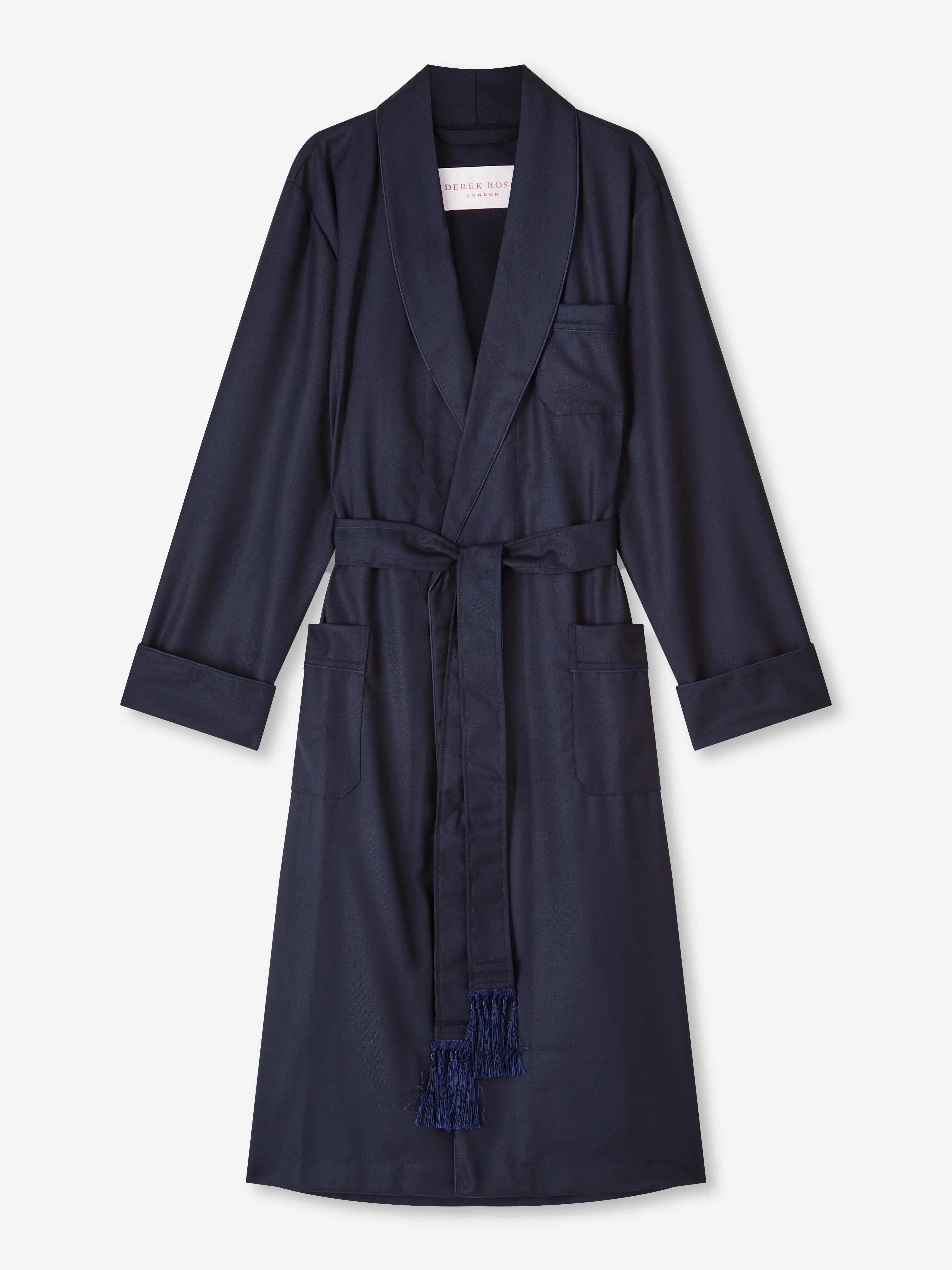Men's Robe Westminster 2 Wool Navy sold by Derek Rose product image thumbnail 2