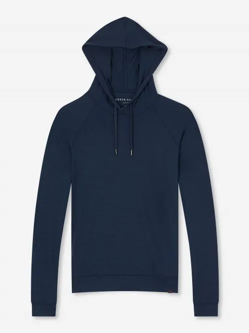 Women's Pullover Hoodie Basel Micro Modal Stretch Navy sold by Derek Rose product image thumbnail 2