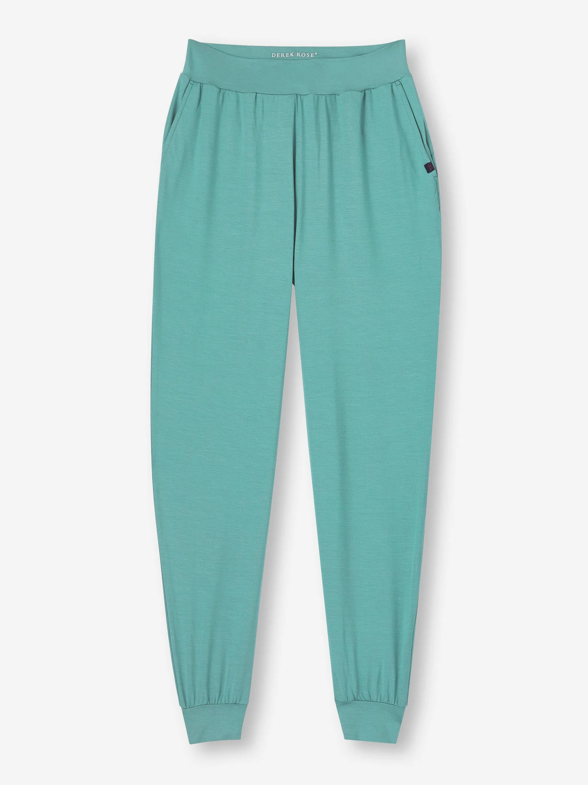 Women's Track Pants Basel Micro Modal Stretch Teal sold by Derek Rose product image thumbnail 2