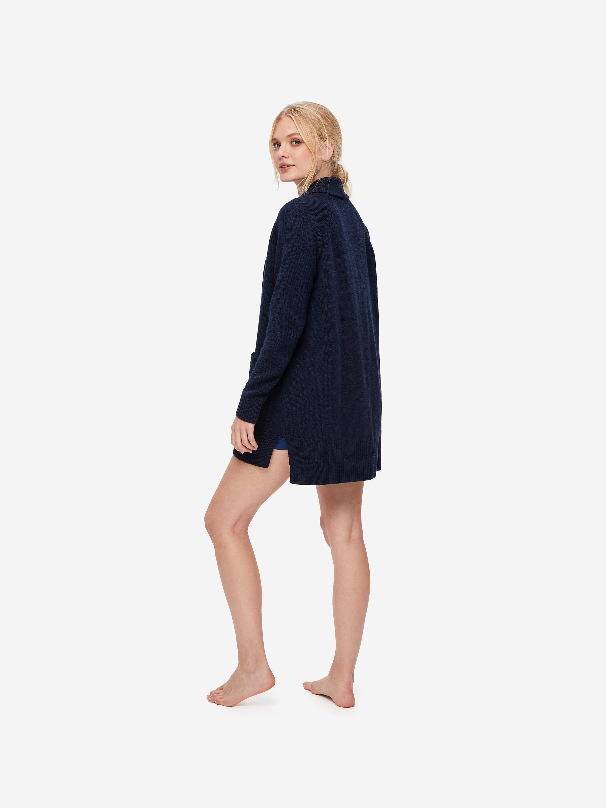 Women's Cardigan Nina Cashmere Navy sold by Derek Rose product image thumbnail 4