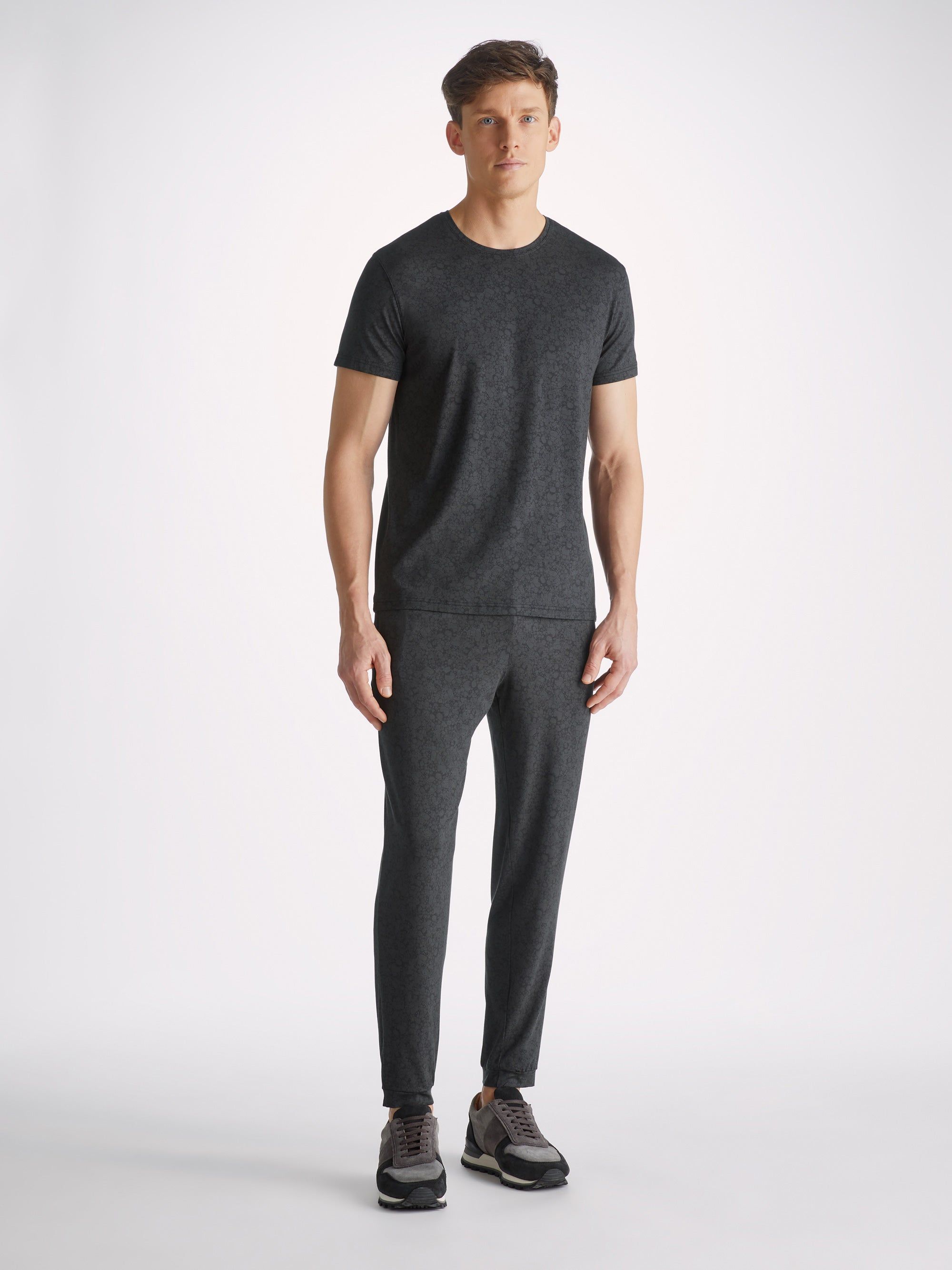 Men's Track Pants London 10 Micro Modal Black sold by Derek Rose product image thumbnail 3