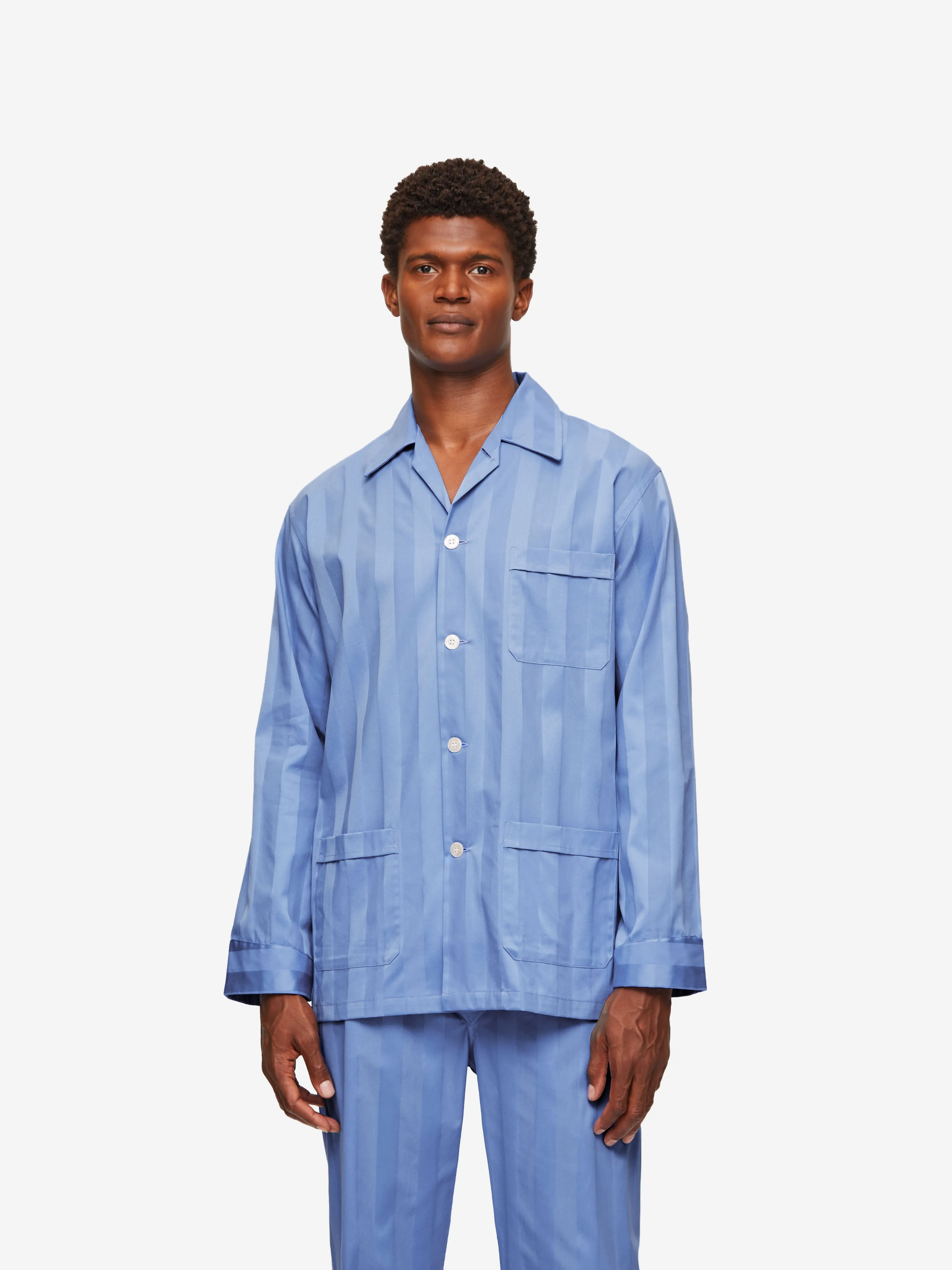 Men's Classic Fit Pajamas Lingfield Cotton French sold by Derek Rose