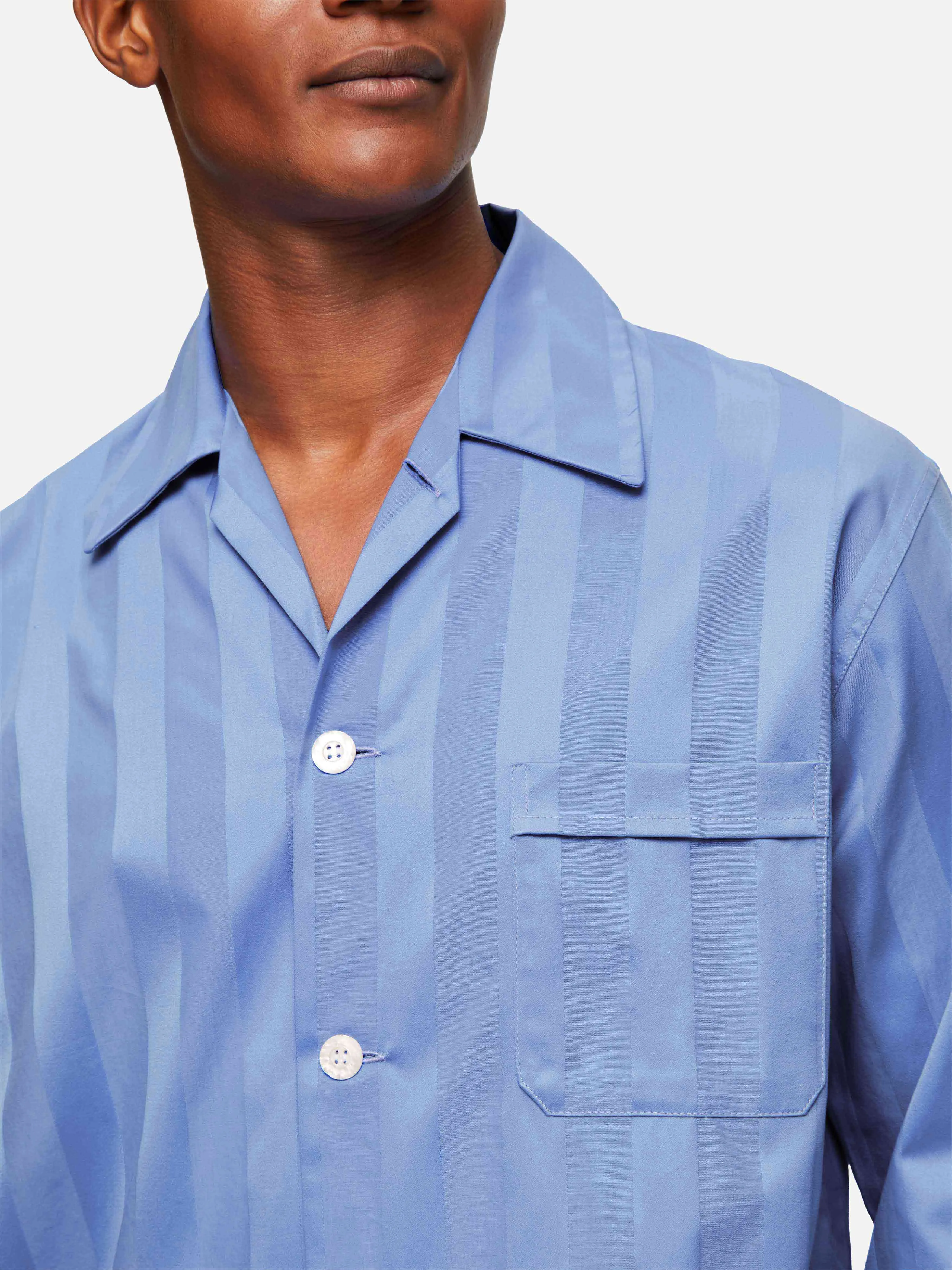 Men's Classic Fit Pajamas Lingfield Cotton French sold by Derek Rose product image thumbnail 3