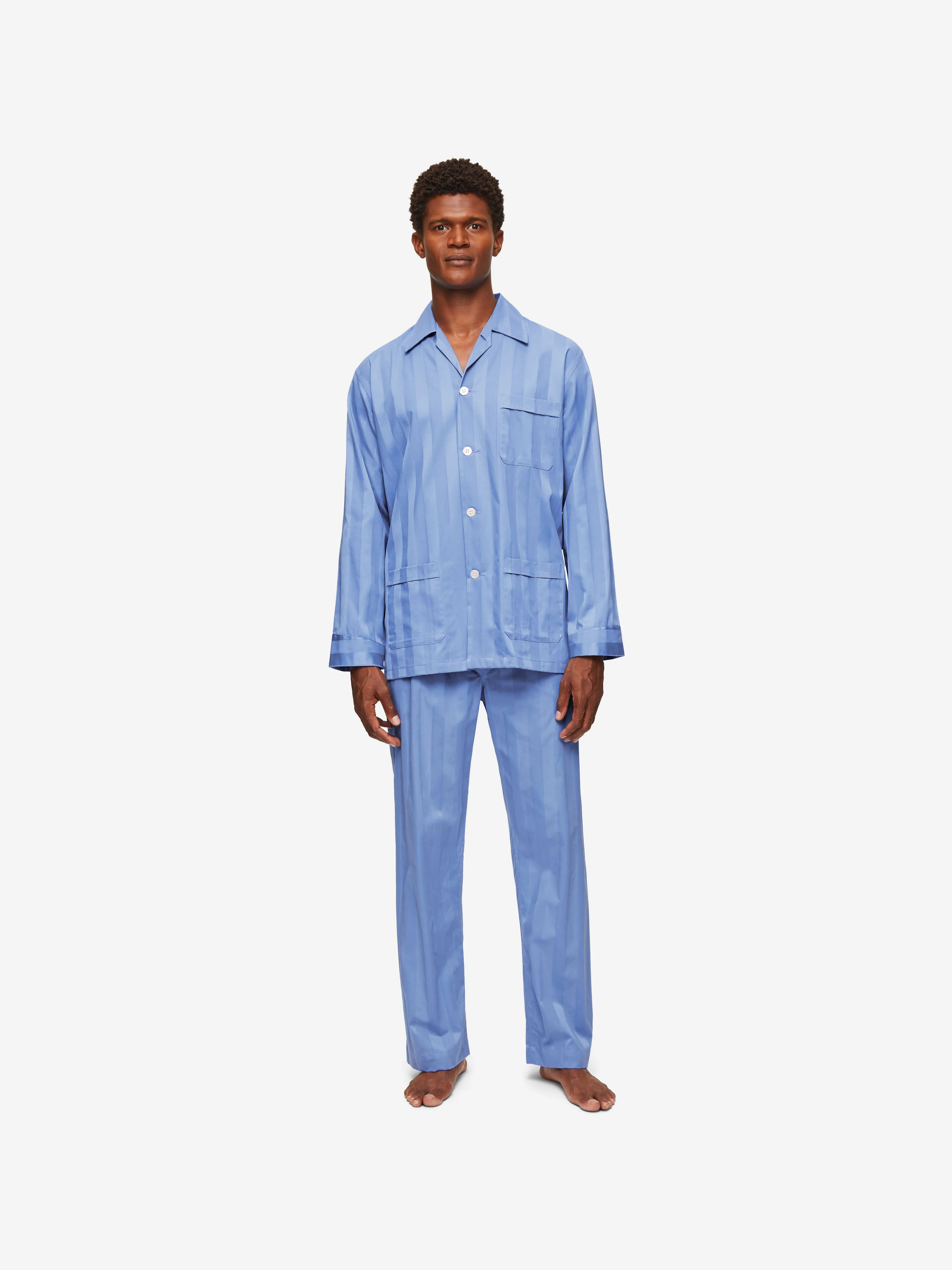 Men's Classic Fit Pajamas Lingfield Cotton French sold by Derek Rose product image thumbnail 4