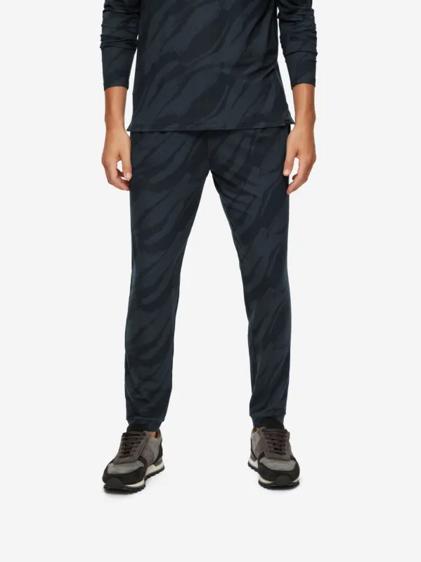 Men's Track Pants London 8 Micro Modal Black sold by Derek Rose