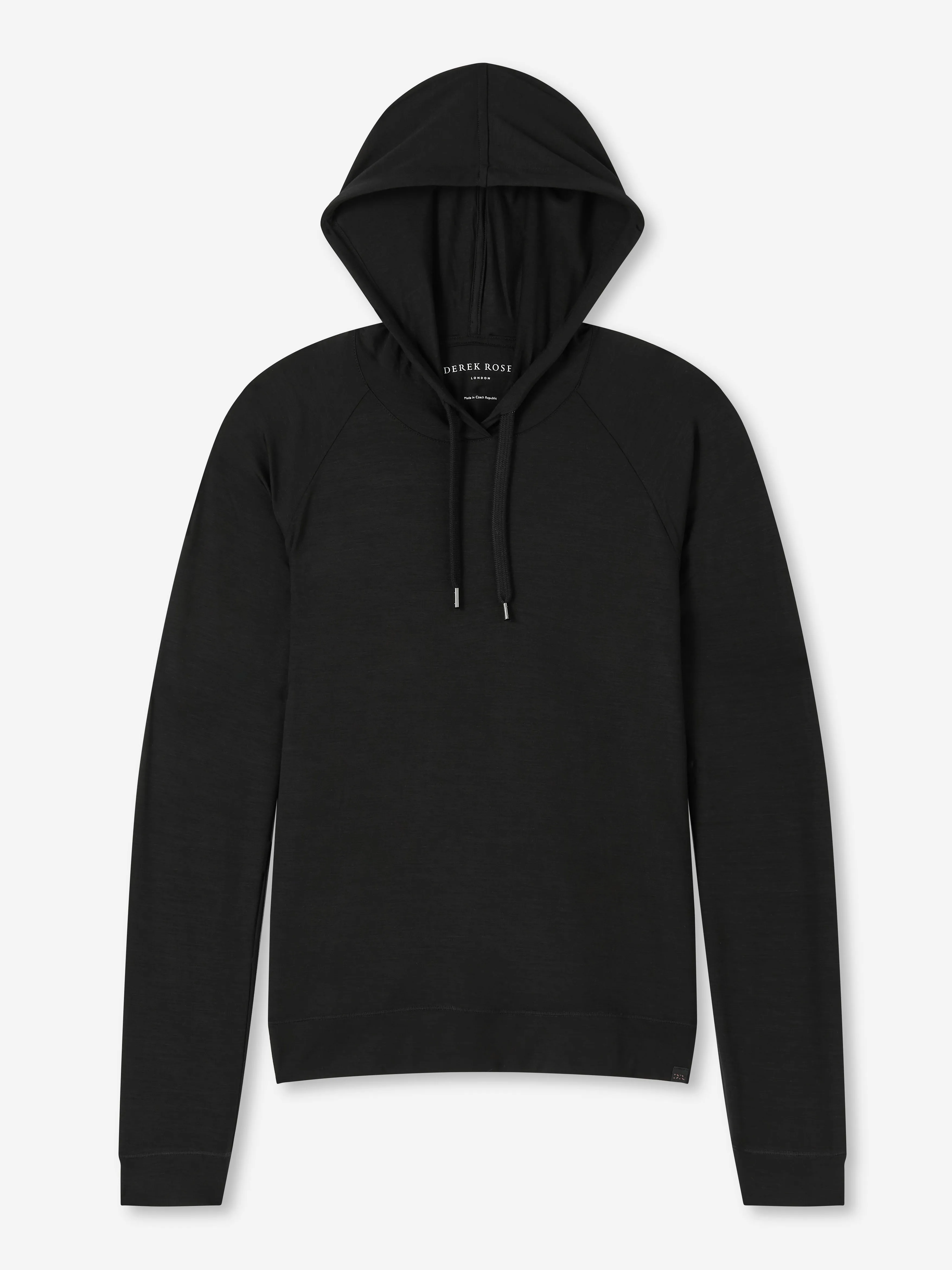 Women's Pullover Hoodie Basel Micro Modal Stretch Black sold by Derek Rose product image thumbnail 2