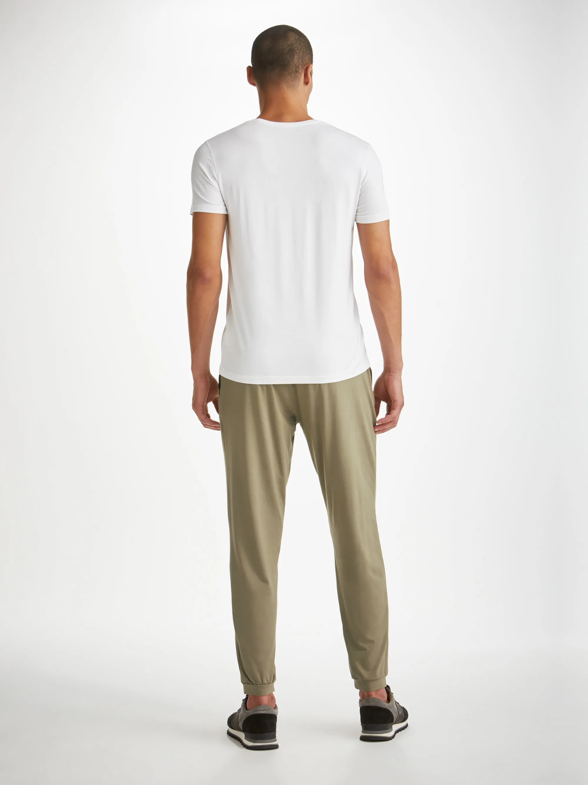 Men's Track Pants Basel Micro Modal Stretch Khaki sold by Derek Rose product image thumbnail 4