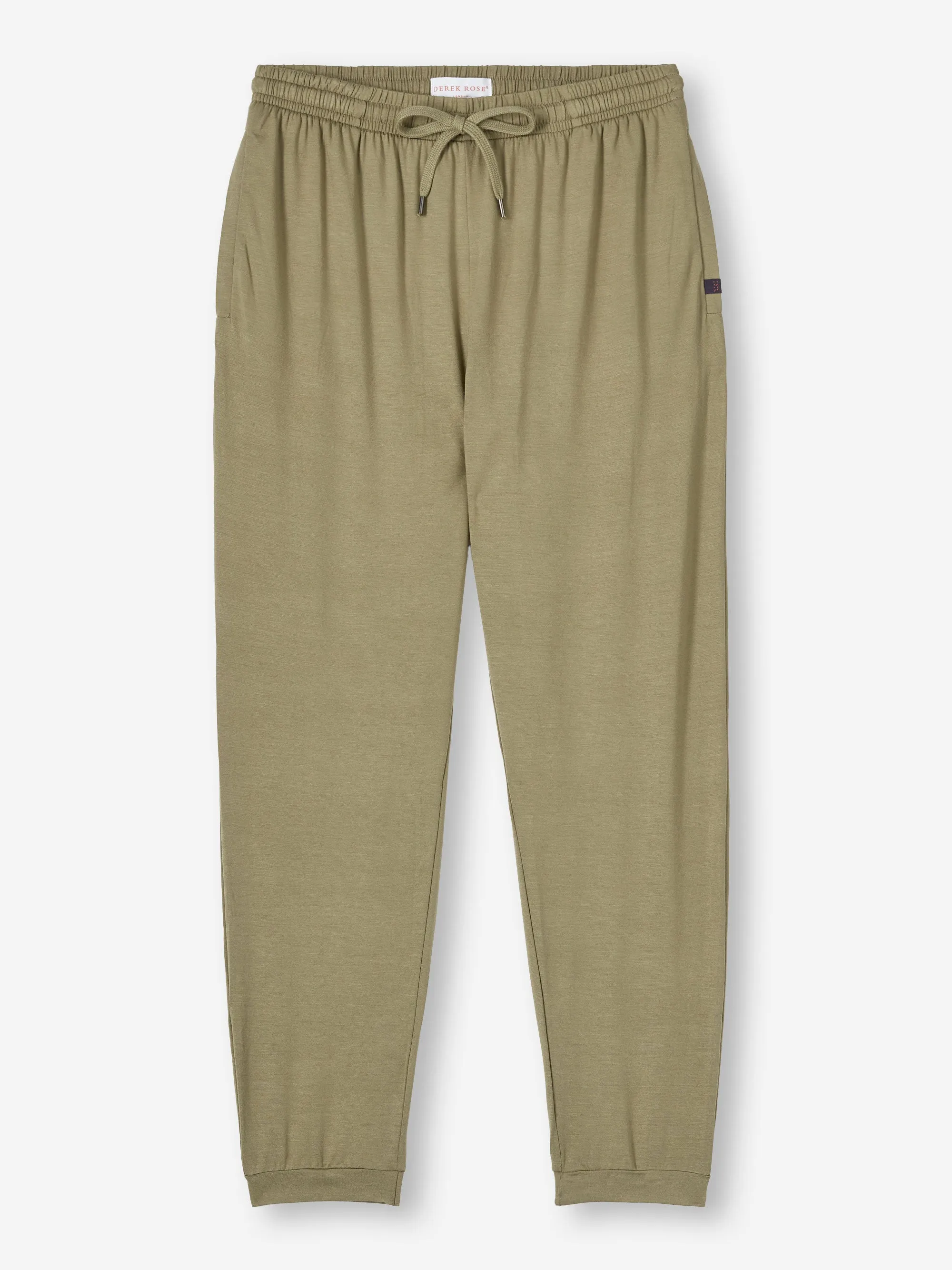 Men's Track Pants Basel Micro Modal Stretch Khaki sold by Derek Rose product image thumbnail 2