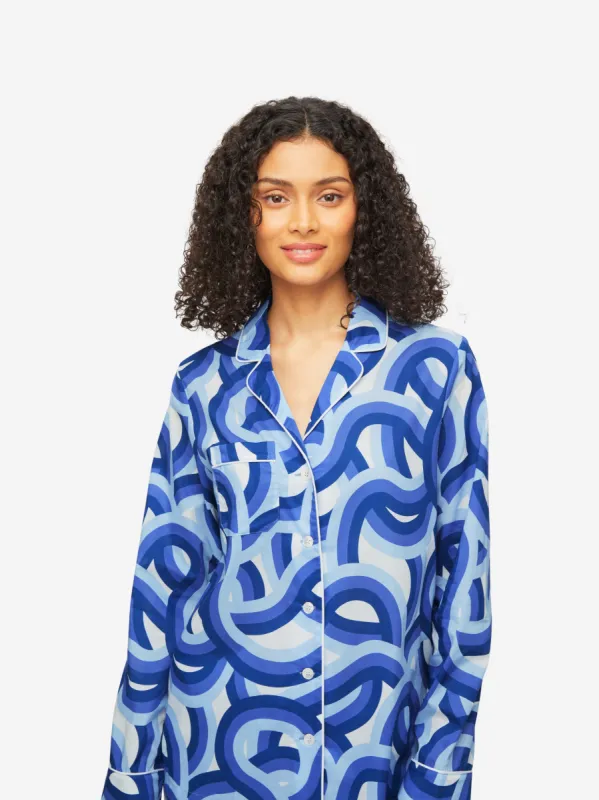 Women's Pyjamas Ledbury 51 Cotton Batiste Blue sold by Derek Rose