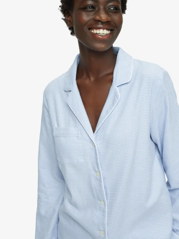 Women's Pyjamas Kelburn 23 Brushed Cotton Blue sold by Derek Rose