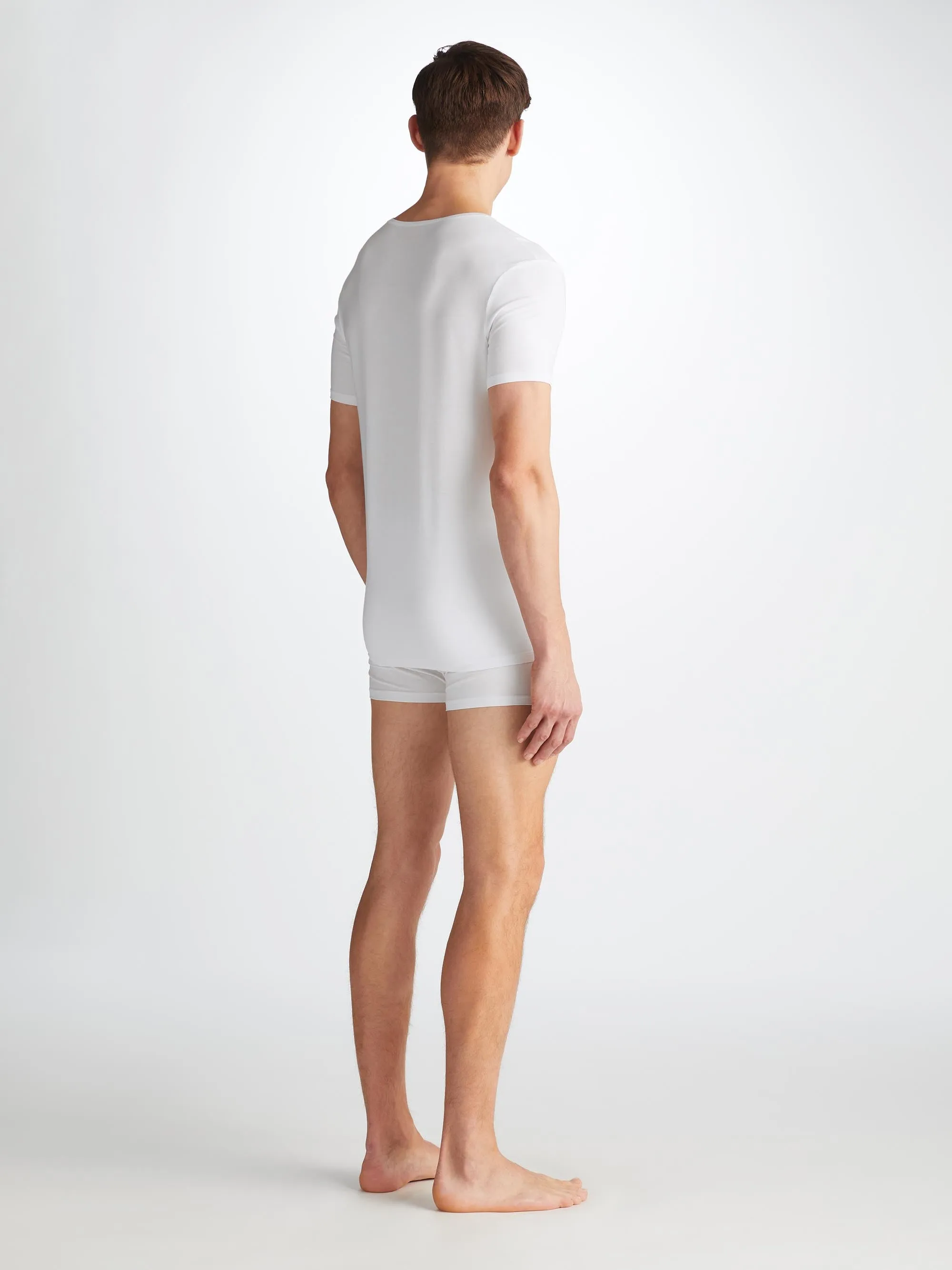 Men's Underwear T-Shirt Alex Micro Modal Stretch White sold by Derek Rose product image thumbnail 4