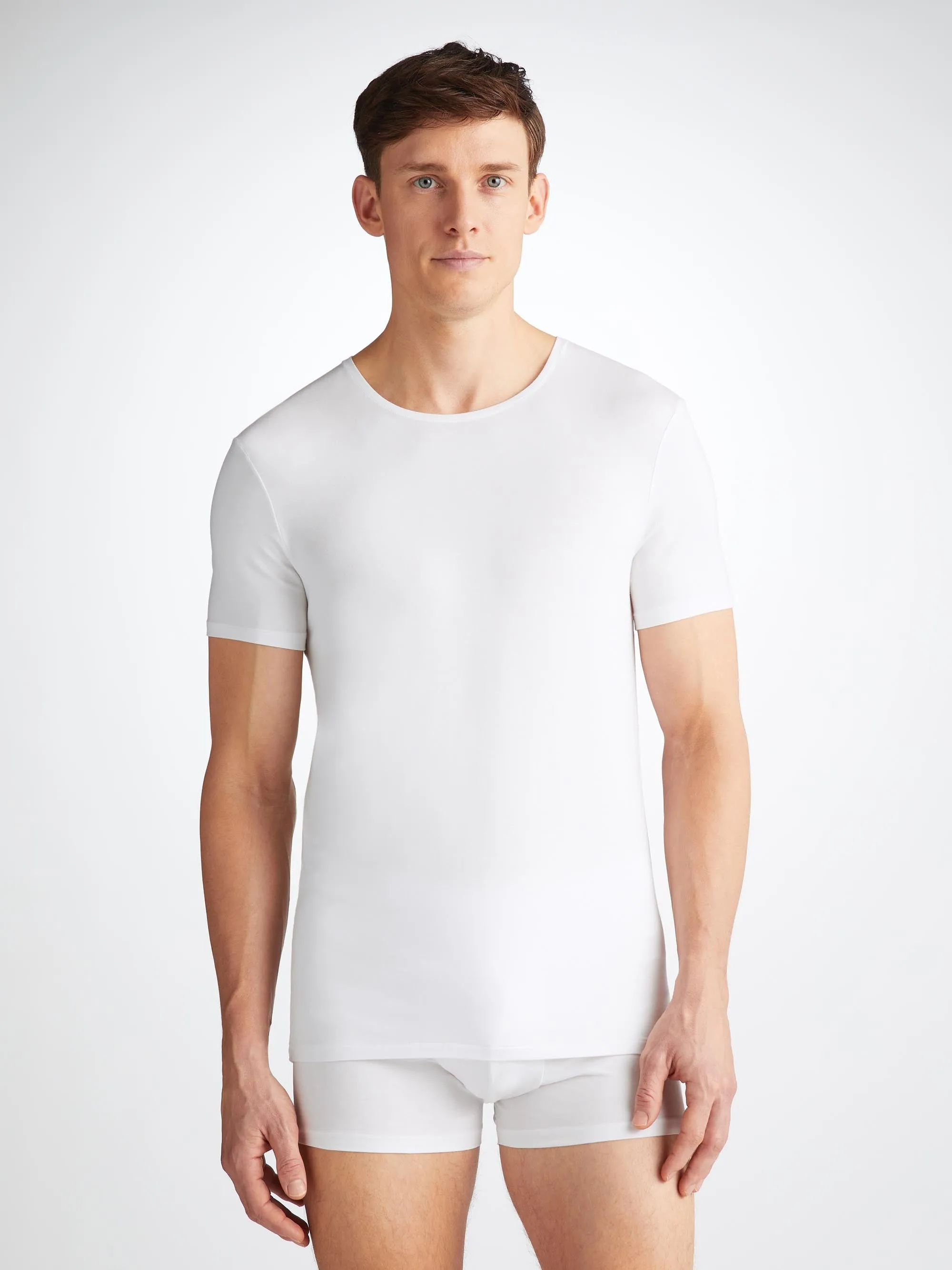 Men's Underwear T-Shirt Alex Micro Modal Stretch White sold by Derek Rose