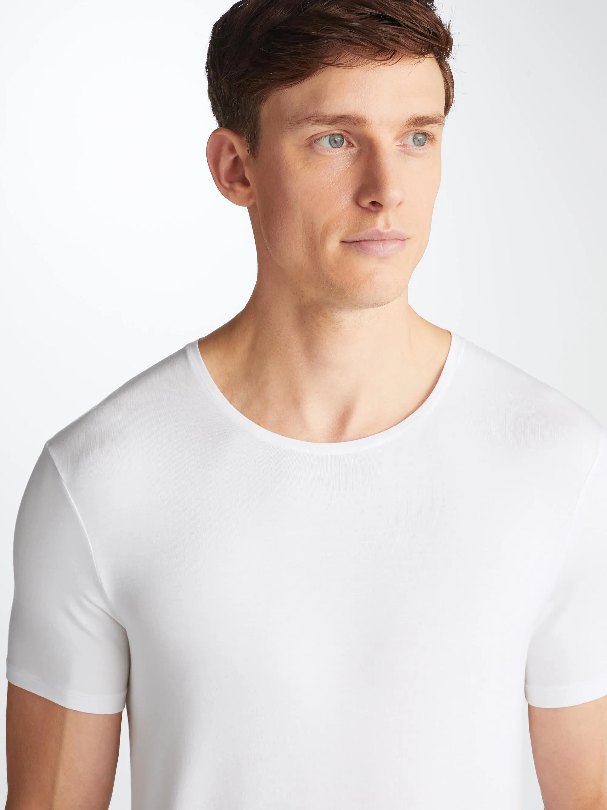 Men's Underwear T-Shirt Alex Micro Modal Stretch White sold by Derek Rose product image thumbnail 5