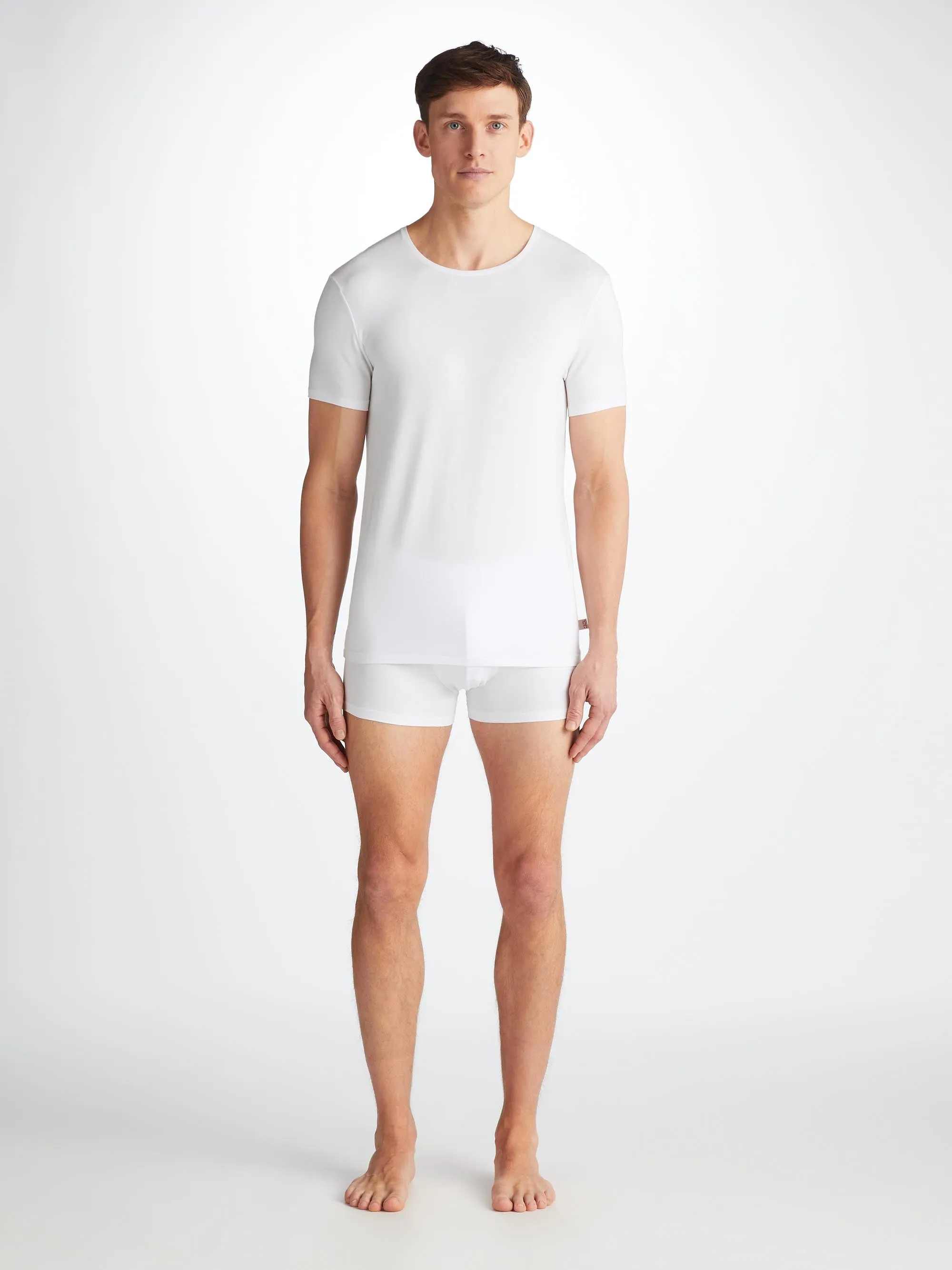 Men's Underwear T-Shirt Alex Micro Modal Stretch White sold by Derek Rose product image thumbnail 3