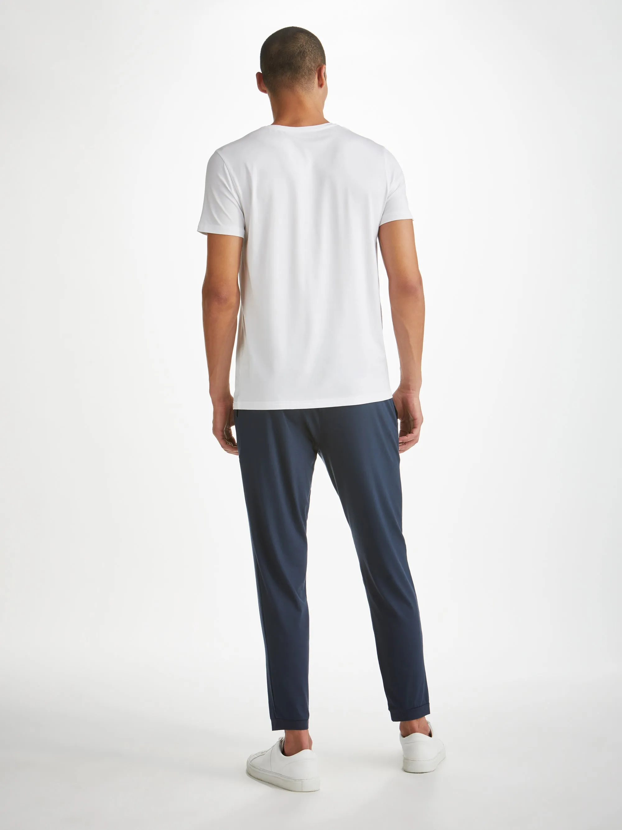 Men's V-Neck T-Shirt Basel Micro Modal Stretch White sold by Derek Rose product image thumbnail 4