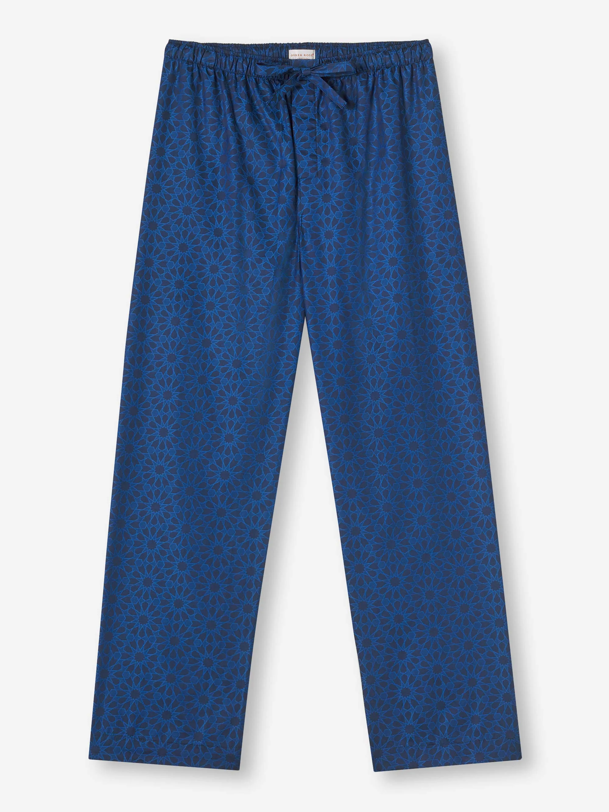 Men's Lounge Trousers Paris 26 Cotton Jacquard Navy sold by Derek Rose product image thumbnail 2