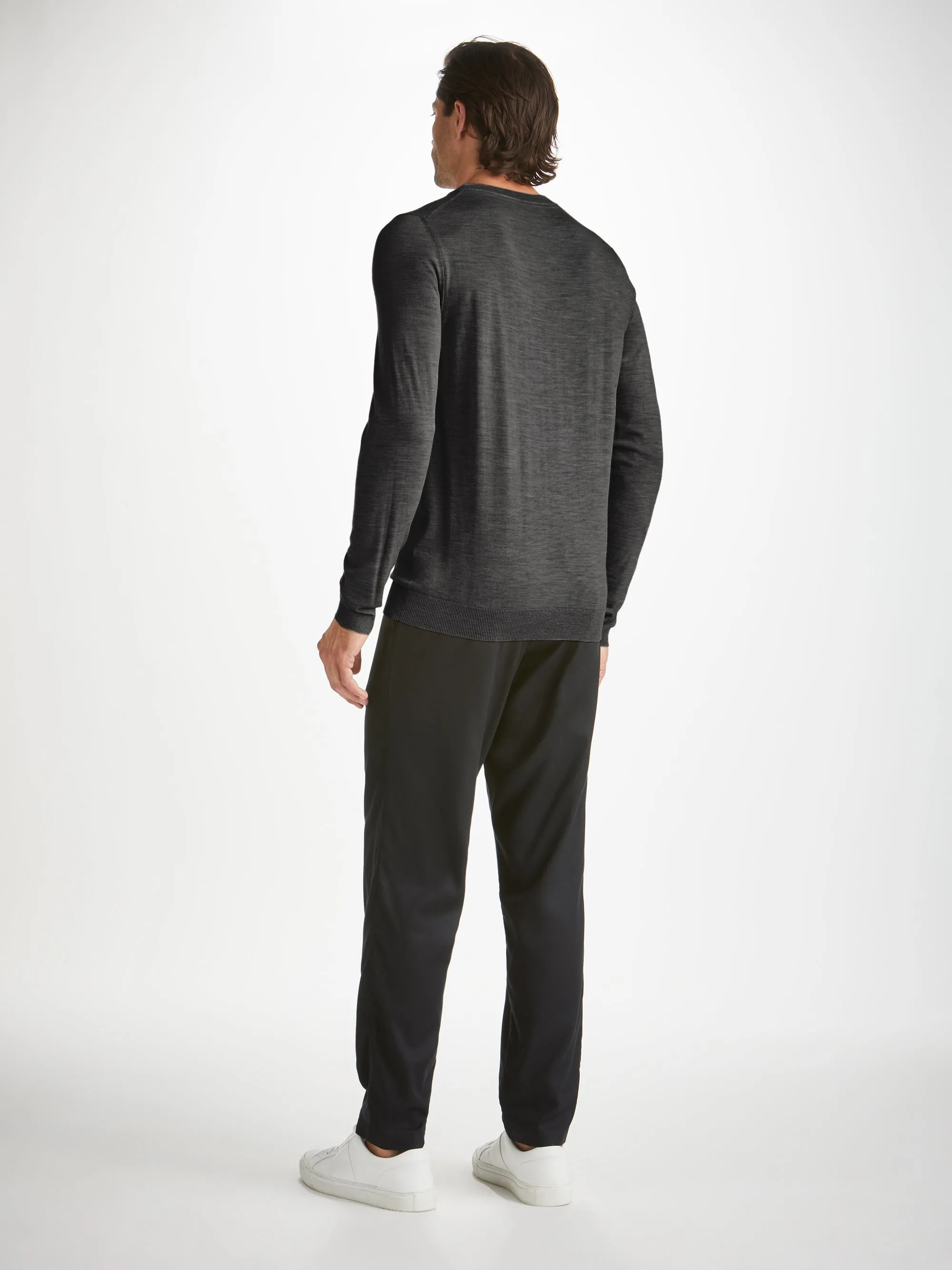 Men's Sweater Orson Merino Wool Charcoal sold by Derek Rose product image thumbnail 4