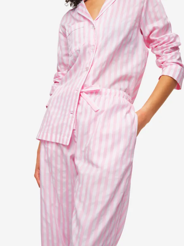 Women's Pyjamas Capri 20 Cotton Pink sold by Derek Rose