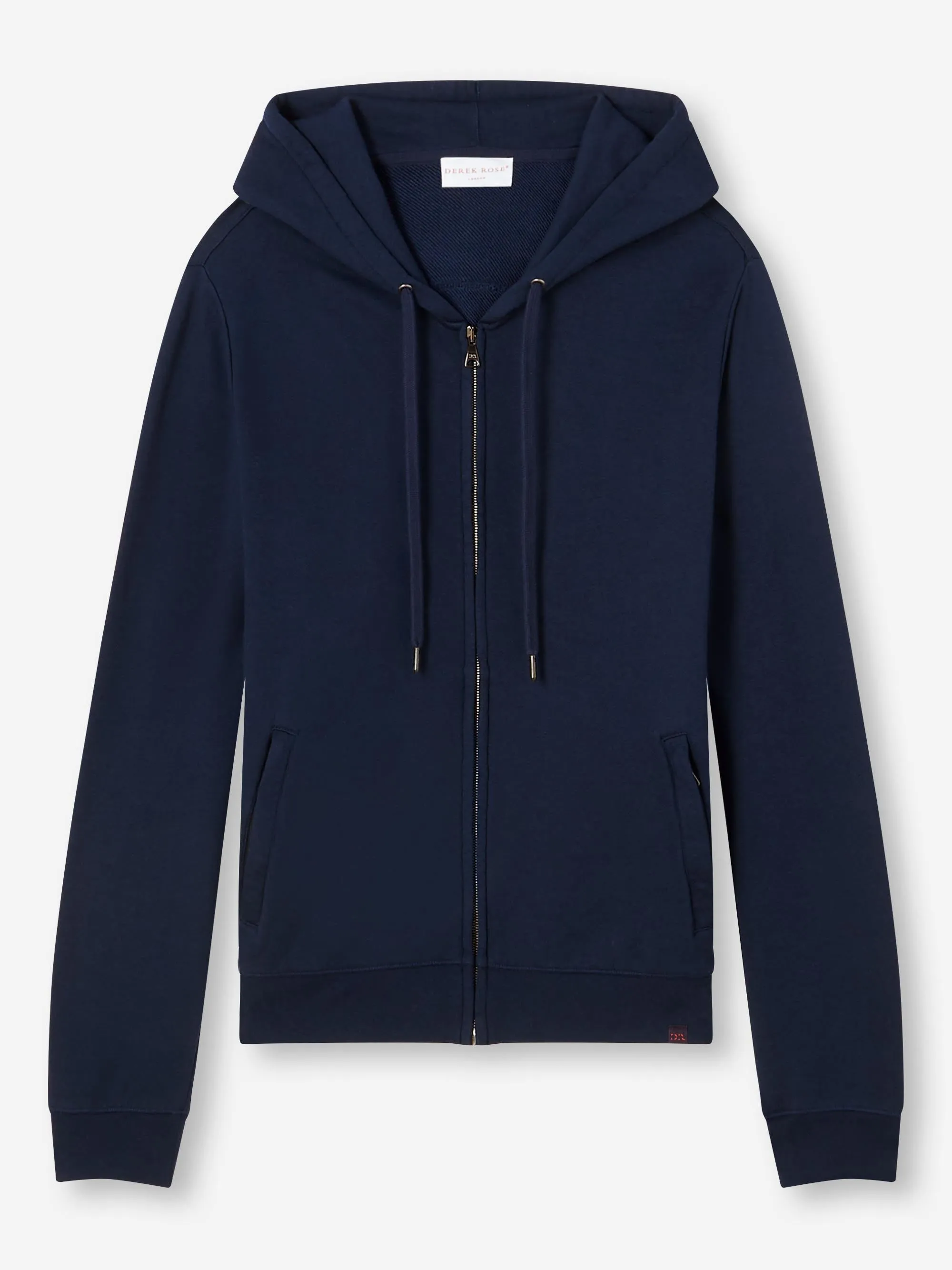 Men's Zip Up Hoodie Quinn Cotton Modal Navy sold by Derek Rose product image thumbnail 2