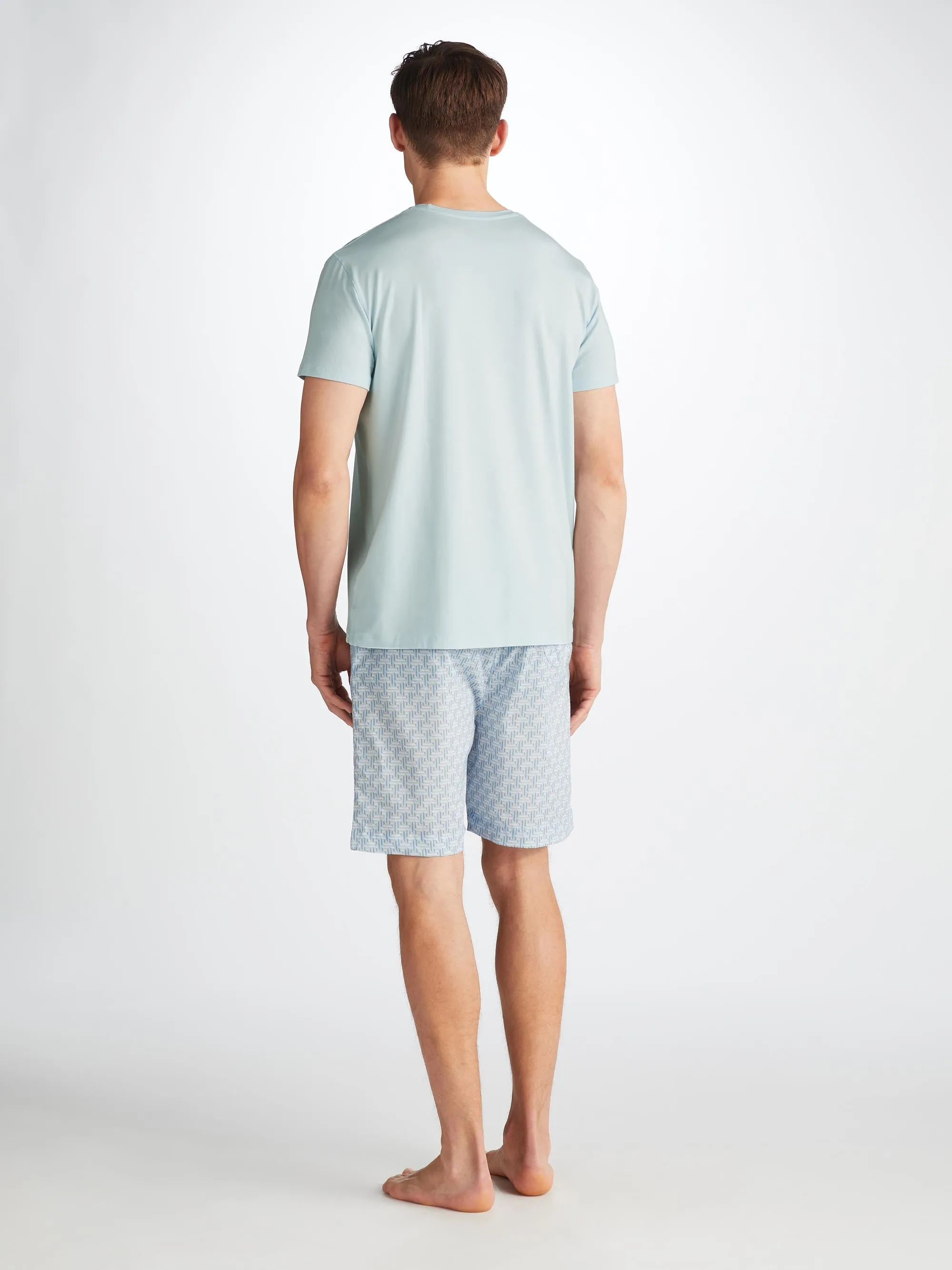 Men's T-Shirt Basel Micro Modal Stretch Ice Blue sold by Derek Rose product image thumbnail 4