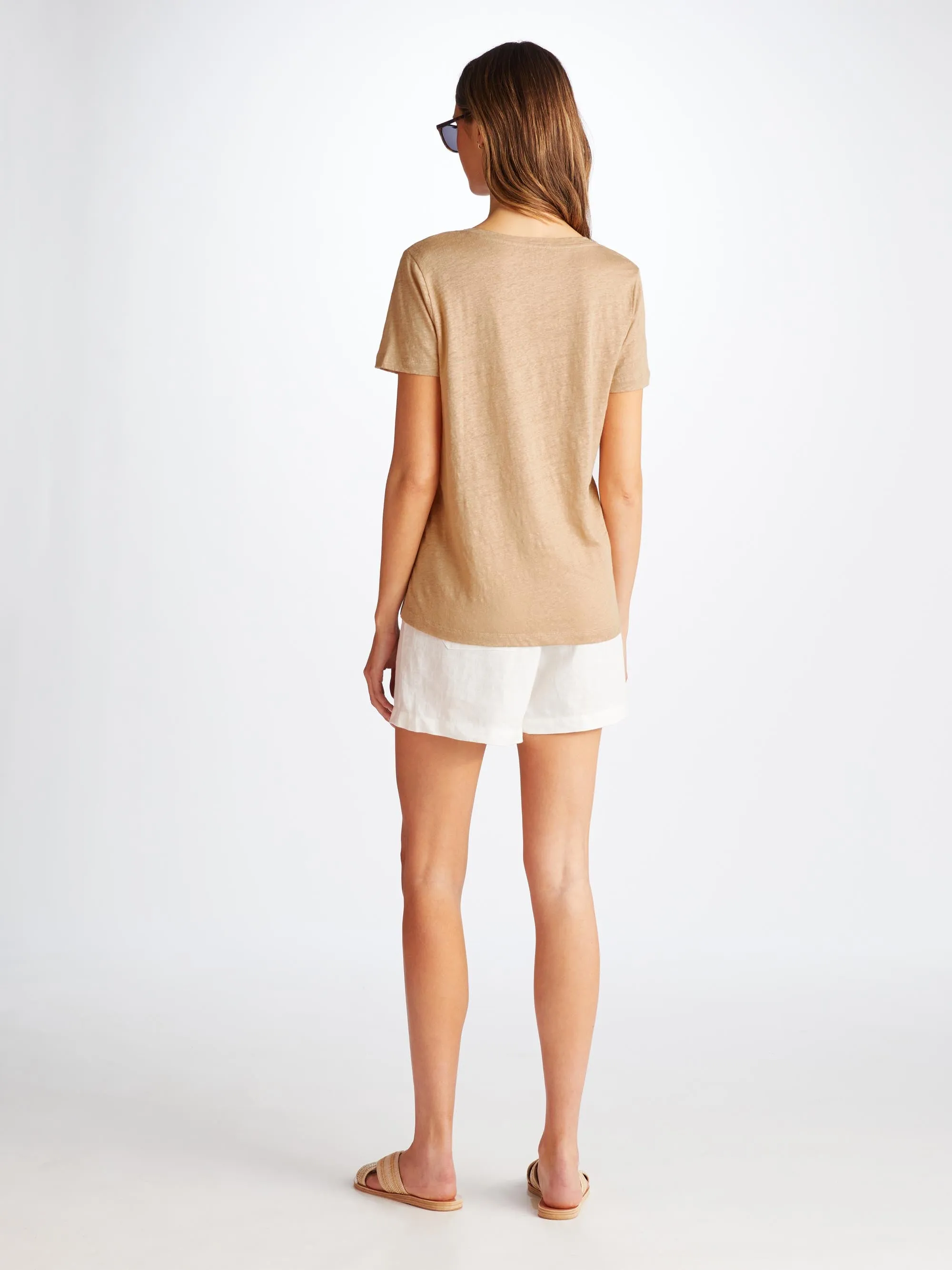 Women's V-Neck T-Shirt Jordan Linen Sand sold by Derek Rose product image thumbnail 4
