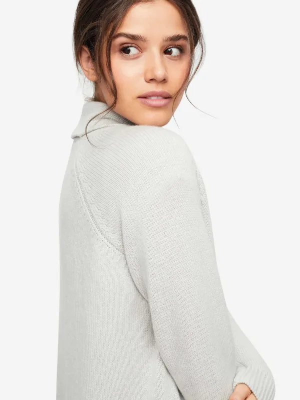 Women's Cardigan Nina Cashmere Silver sold by Derek Rose