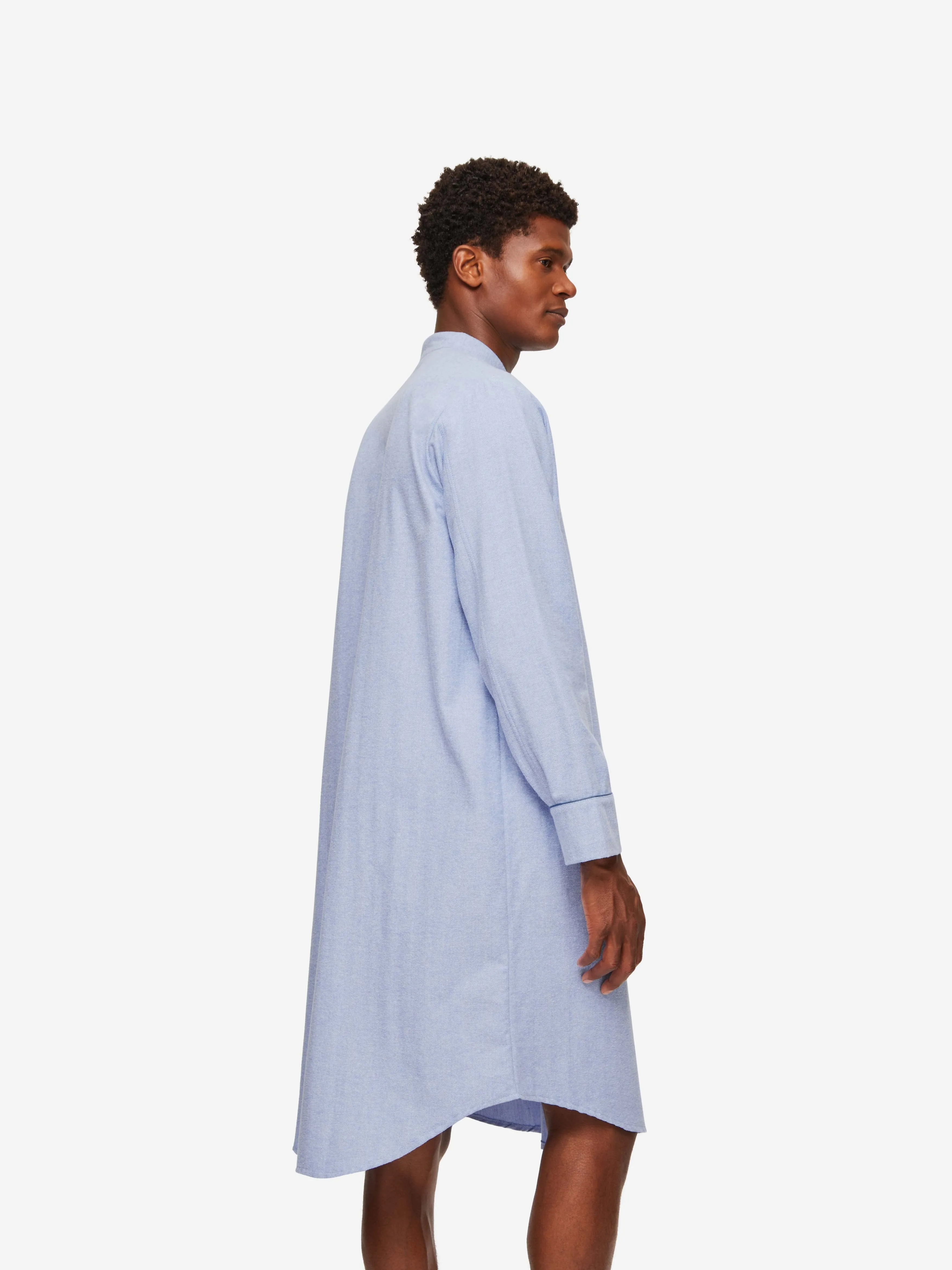 Men's Nightshirt Arran 24 Brushed Cotton Blue sold by Derek Rose product image thumbnail 5