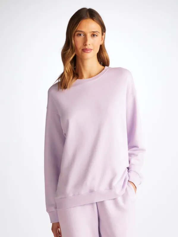 Women's Sweatshirt Quinn Cotton Modal Lilac sold by Derek Rose