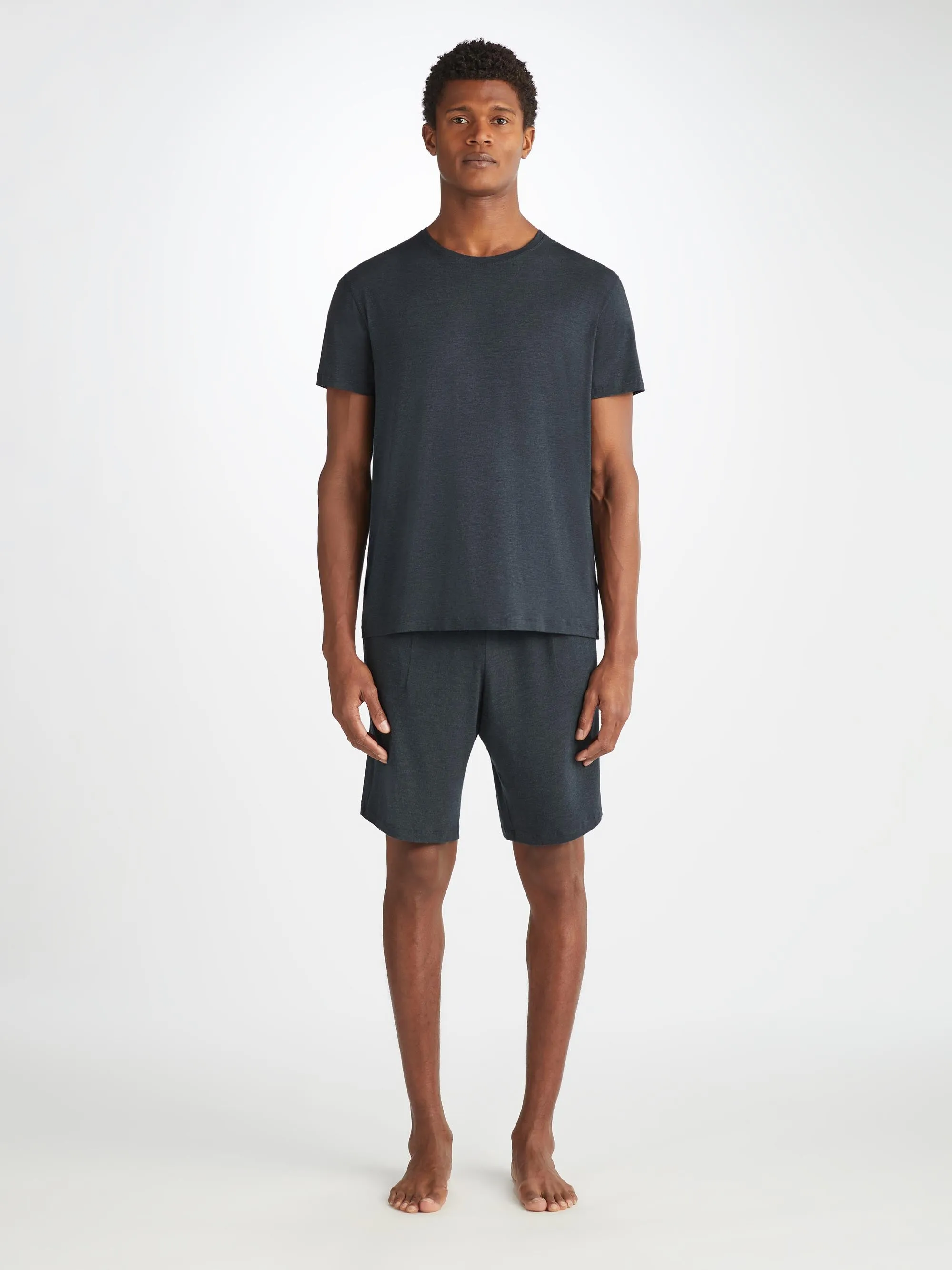 Marlowe Micro Modal T-Shirt Anthracite Gray sold by Derek Rose product image thumbnail 3