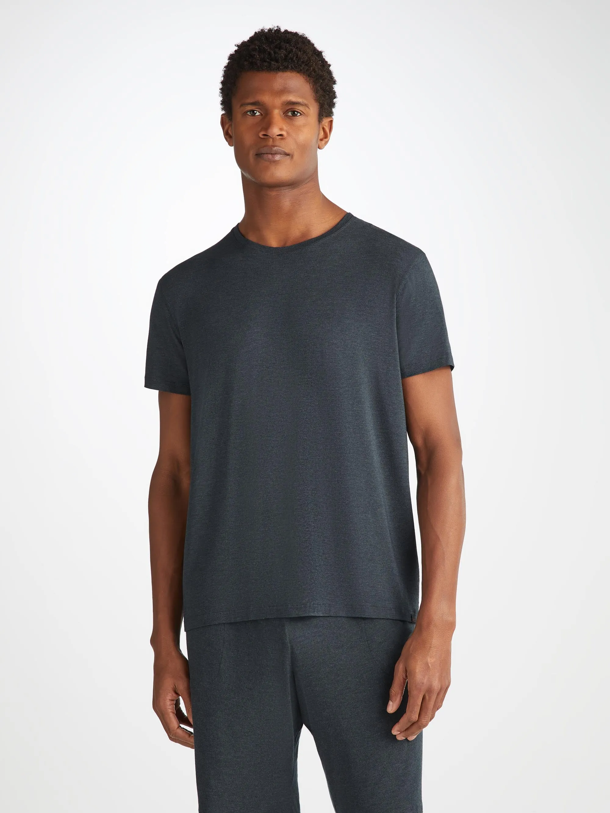 Marlowe Micro Modal T-Shirt Anthracite Gray sold by Derek Rose