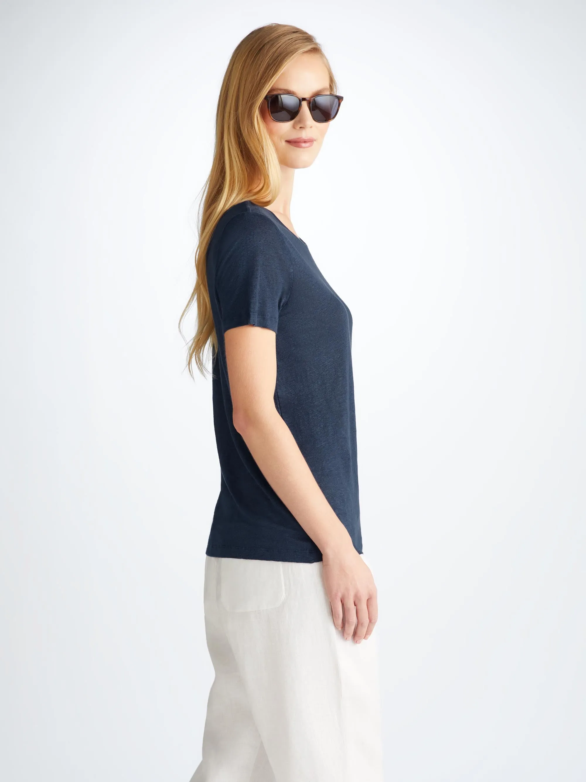 Women's T-Shirt Jordan Linen Navy sold by Derek Rose product image thumbnail 5